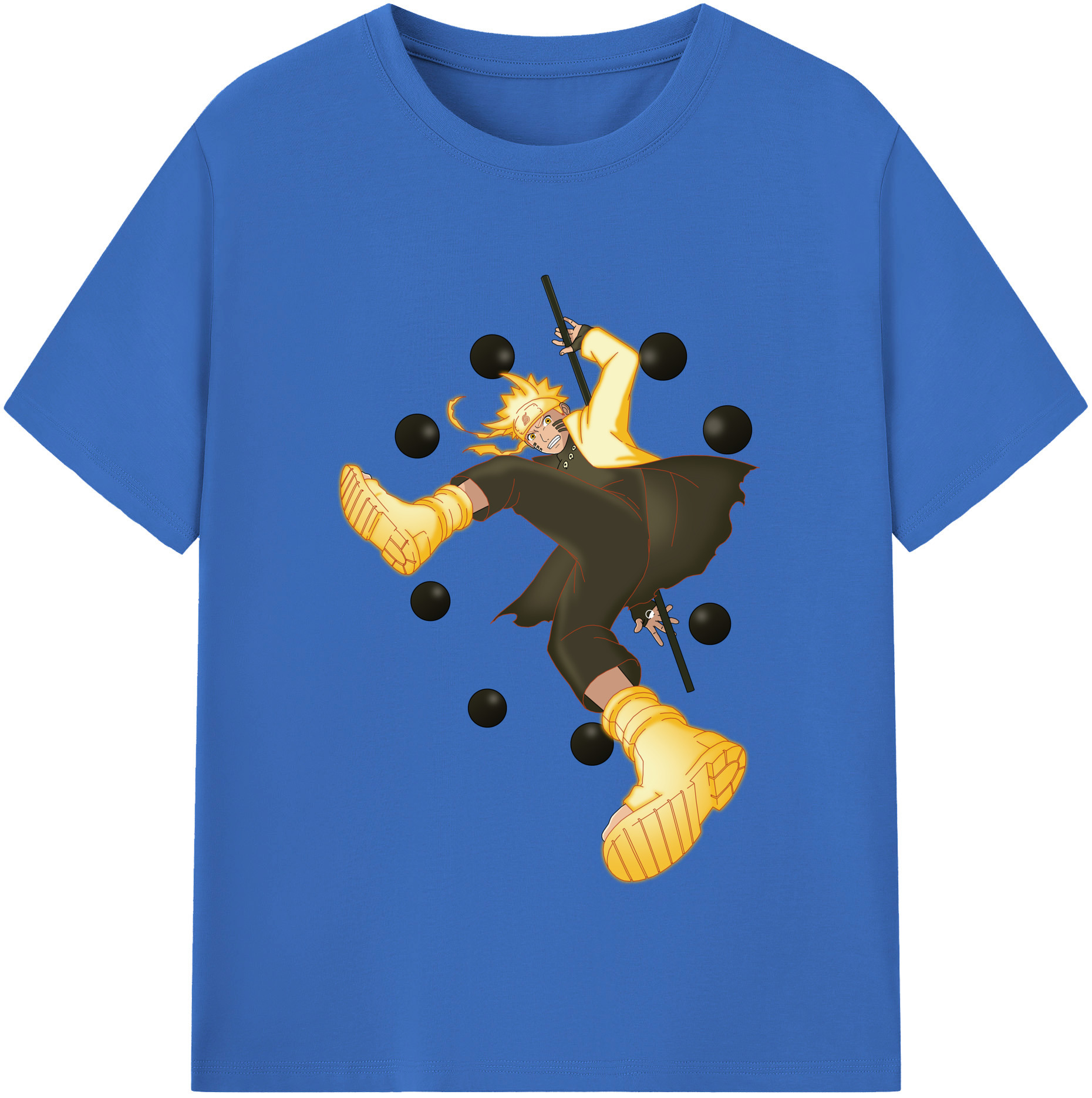 （画像用） NARUTO -ナルト- うずまき ナルト Uzumaki Naruto 綿100％半袖Tシャツ（フロントプリント）