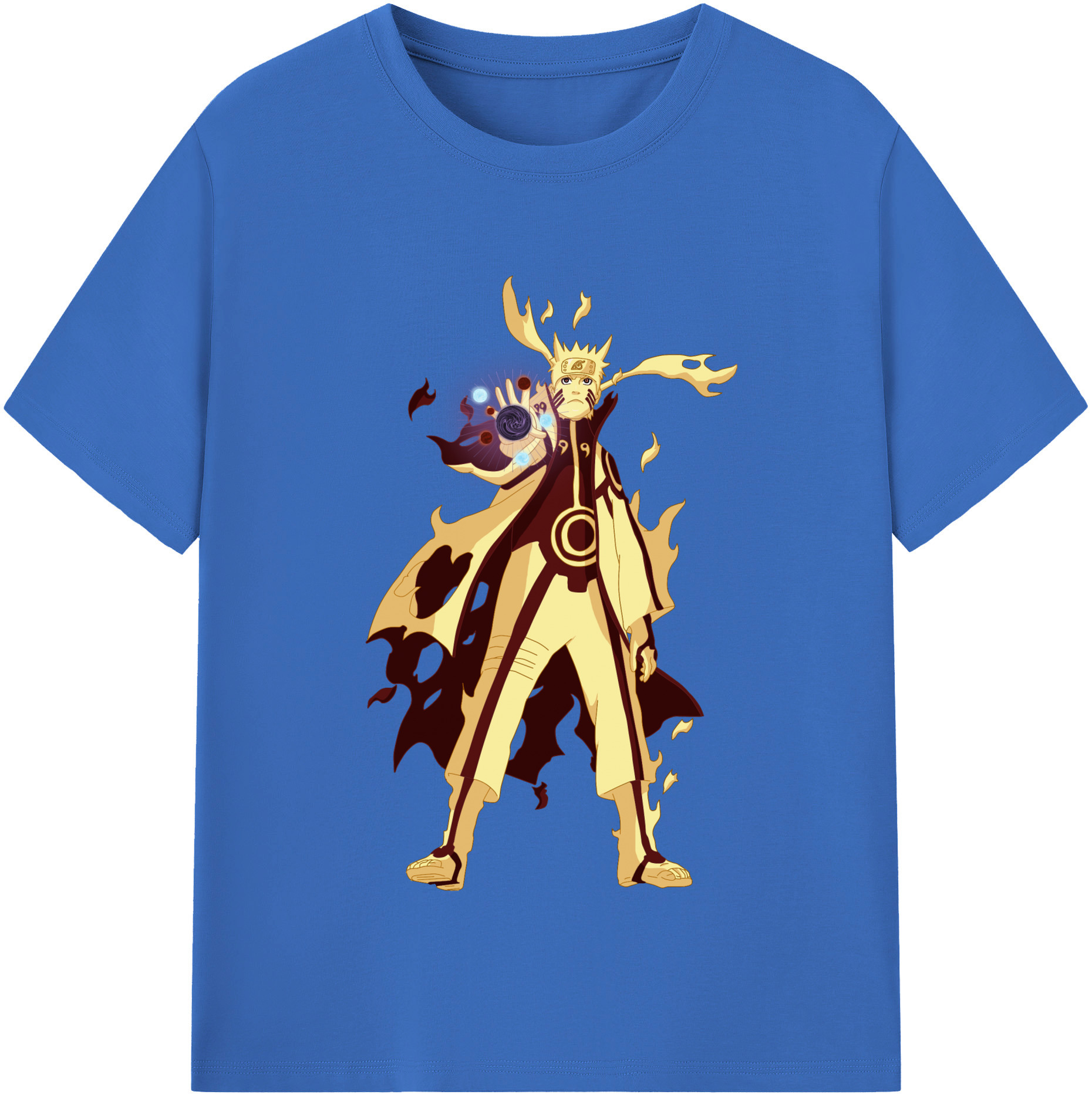 （画像用） NARUTO -ナルト- うずまき ナルト Uzumaki Naruto 綿100％半袖Tシャツ（フロントプリント）