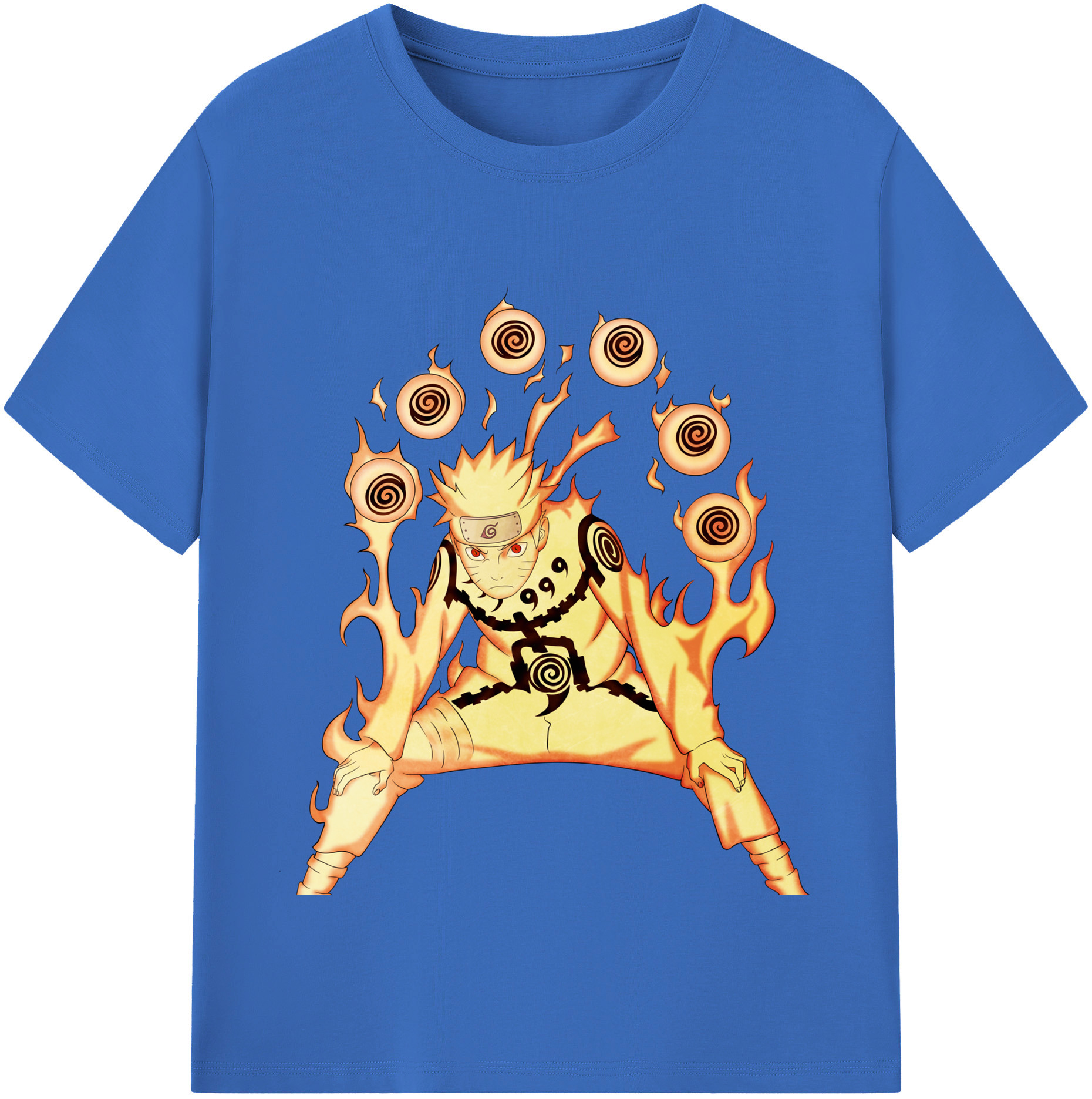 （画像用） NARUTO -ナルト- うずまき ナルト Uzumaki Naruto 綿100％半袖Tシャツ（フロントプリント）