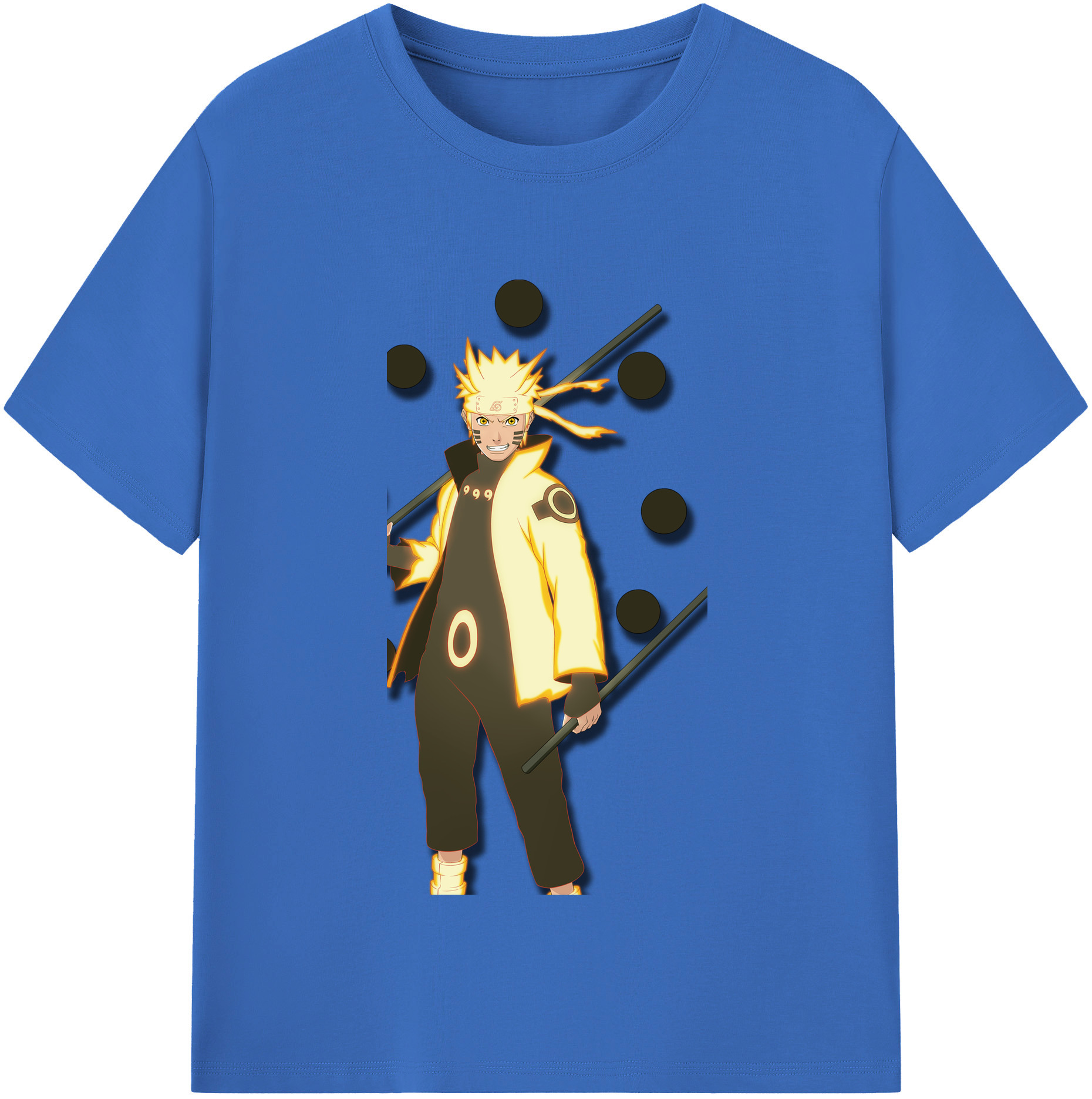 （画像用） NARUTO -ナルト- うずまき ナルト Uzumaki Naruto 綿100％半袖Tシャツ（フロントプリント）
