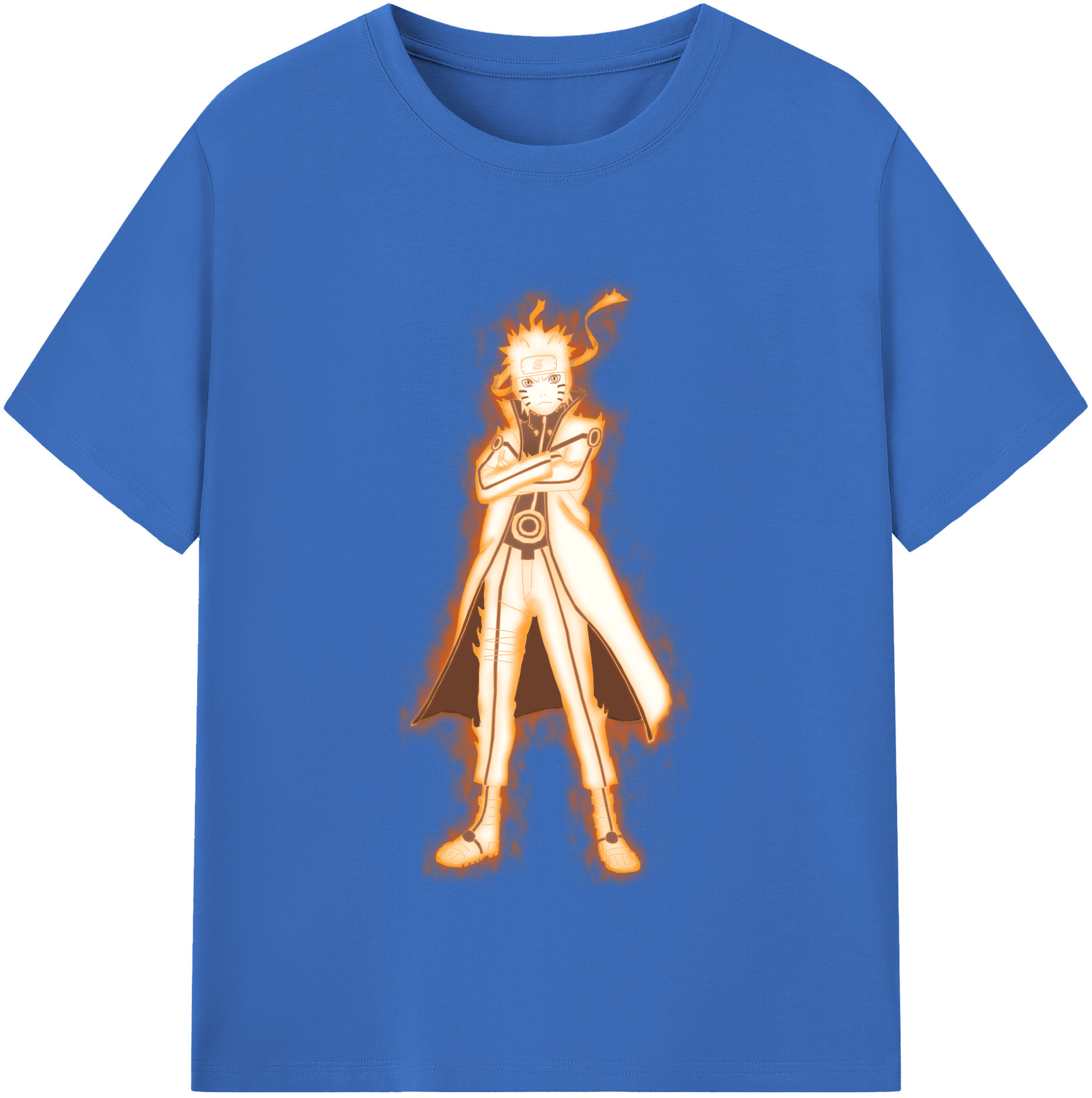 （画像用） NARUTO -ナルト- うずまき ナルト Uzumaki Naruto 綿100％半袖Tシャツ（フロントプリント）