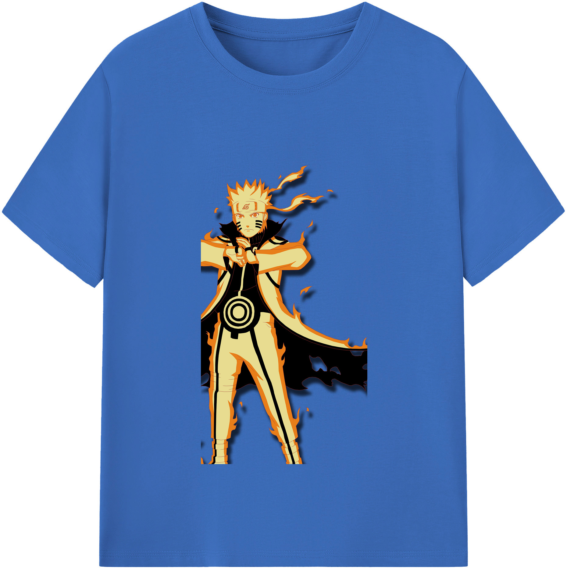 （画像用） NARUTO -ナルト- うずまき ナルト Uzumaki Naruto 綿100％半袖Tシャツ（フロントプリント）