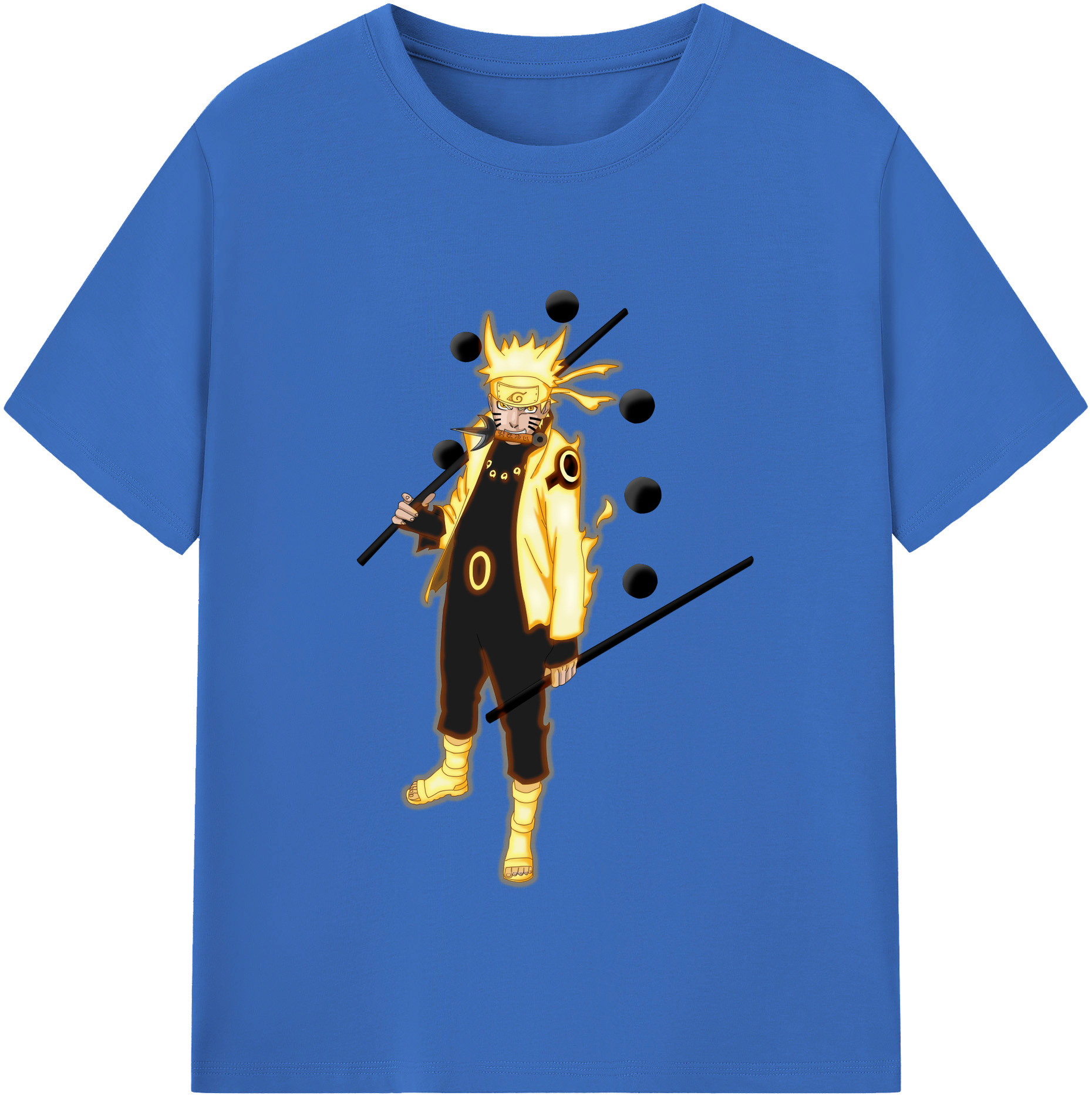 （画像用） NARUTO -ナルト- うずまき ナルト Uzumaki Naruto 綿100％半袖Tシャツ（フロントプリント）