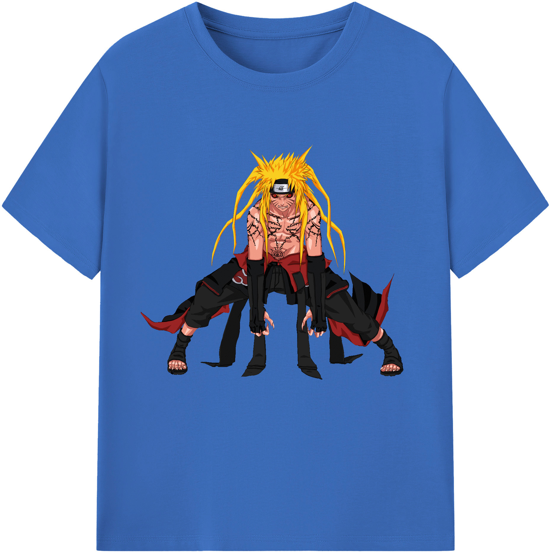 （画像用） NARUTO -ナルト- うずまき ナルト Uzumaki Naruto 綿100％半袖Tシャツ（フロントプリント）