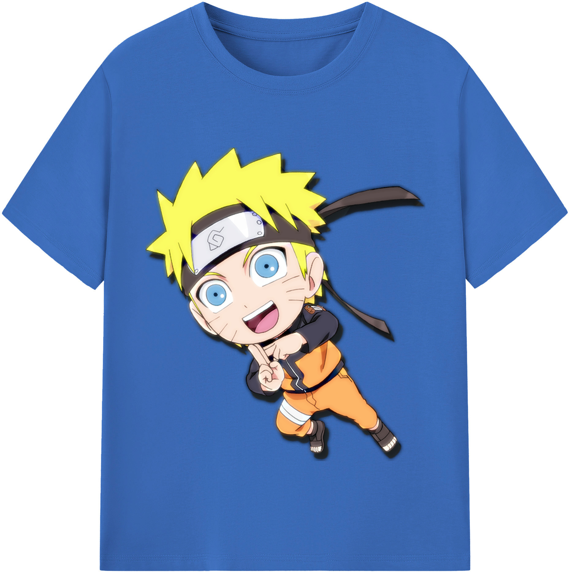 （画像用） NARUTO -ナルト- うずまき ナルト Uzumaki Naruto 綿100％半袖Tシャツ（フロントプリント）