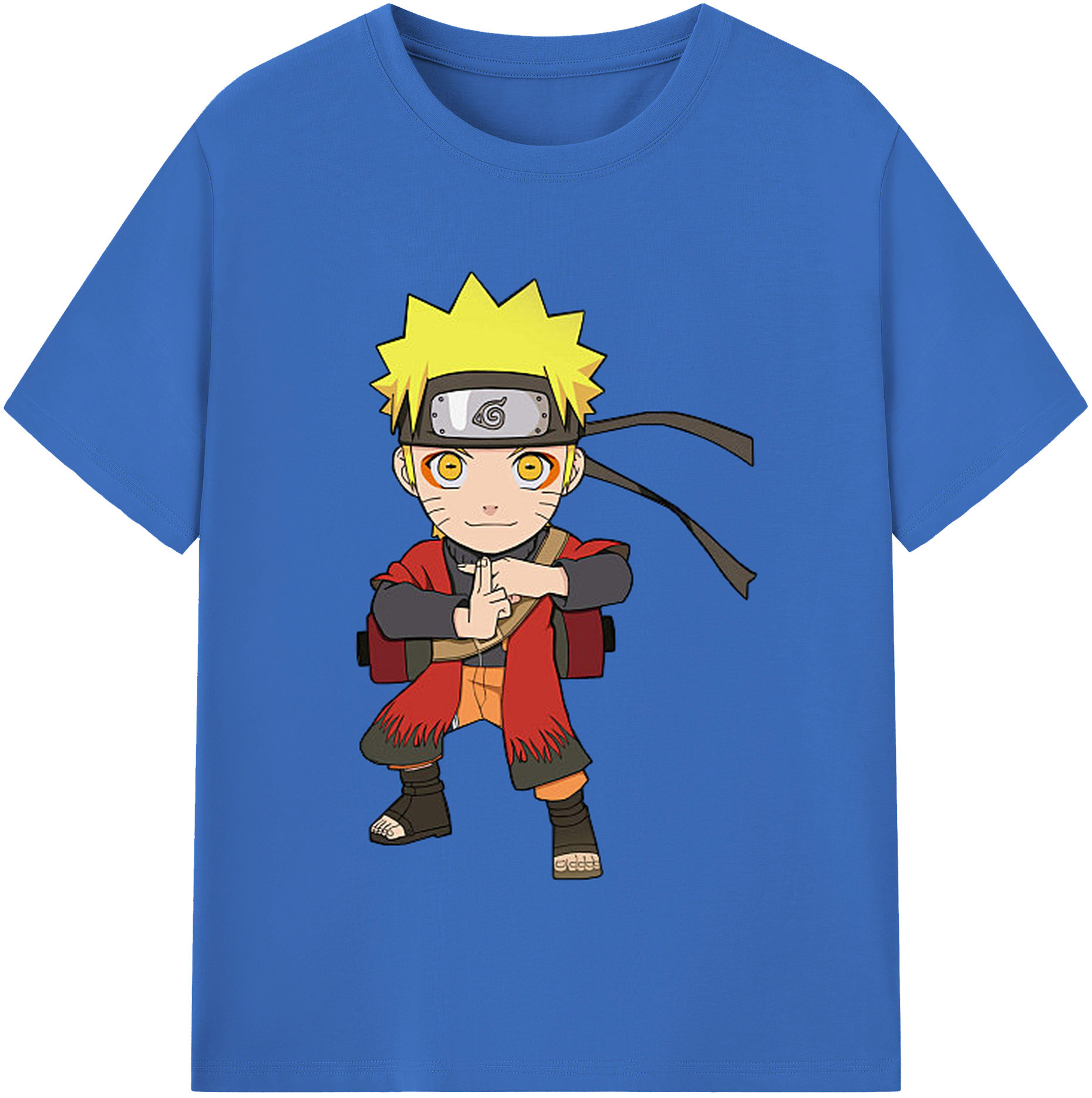 （画像用） NARUTO -ナルト- うずまき ナルト Uzumaki Naruto 綿100％半袖Tシャツ（フロントプリント）
