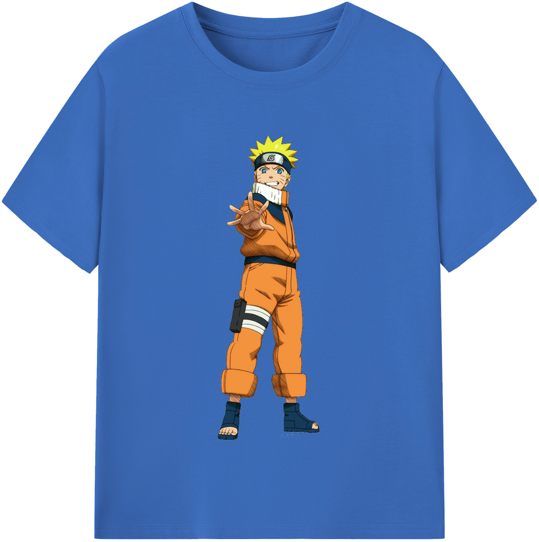 （画像用） NARUTO -ナルト- うずまき ナルト Uzumaki Naruto 綿100％半袖Tシャツ（フロントプリント）