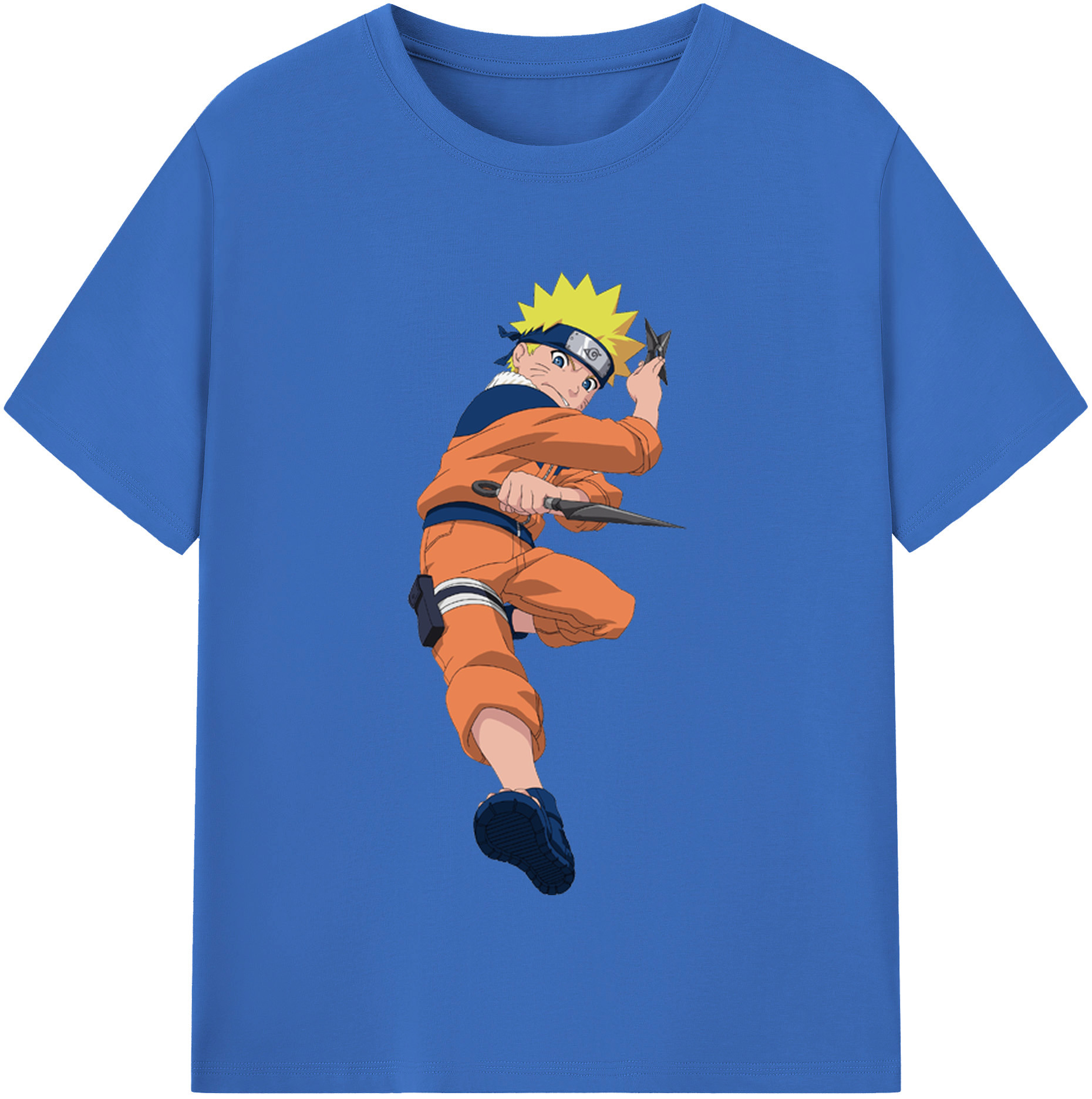 （画像用） NARUTO -ナルト- うずまき ナルト Uzumaki Naruto 綿100％半袖Tシャツ（フロントプリント）