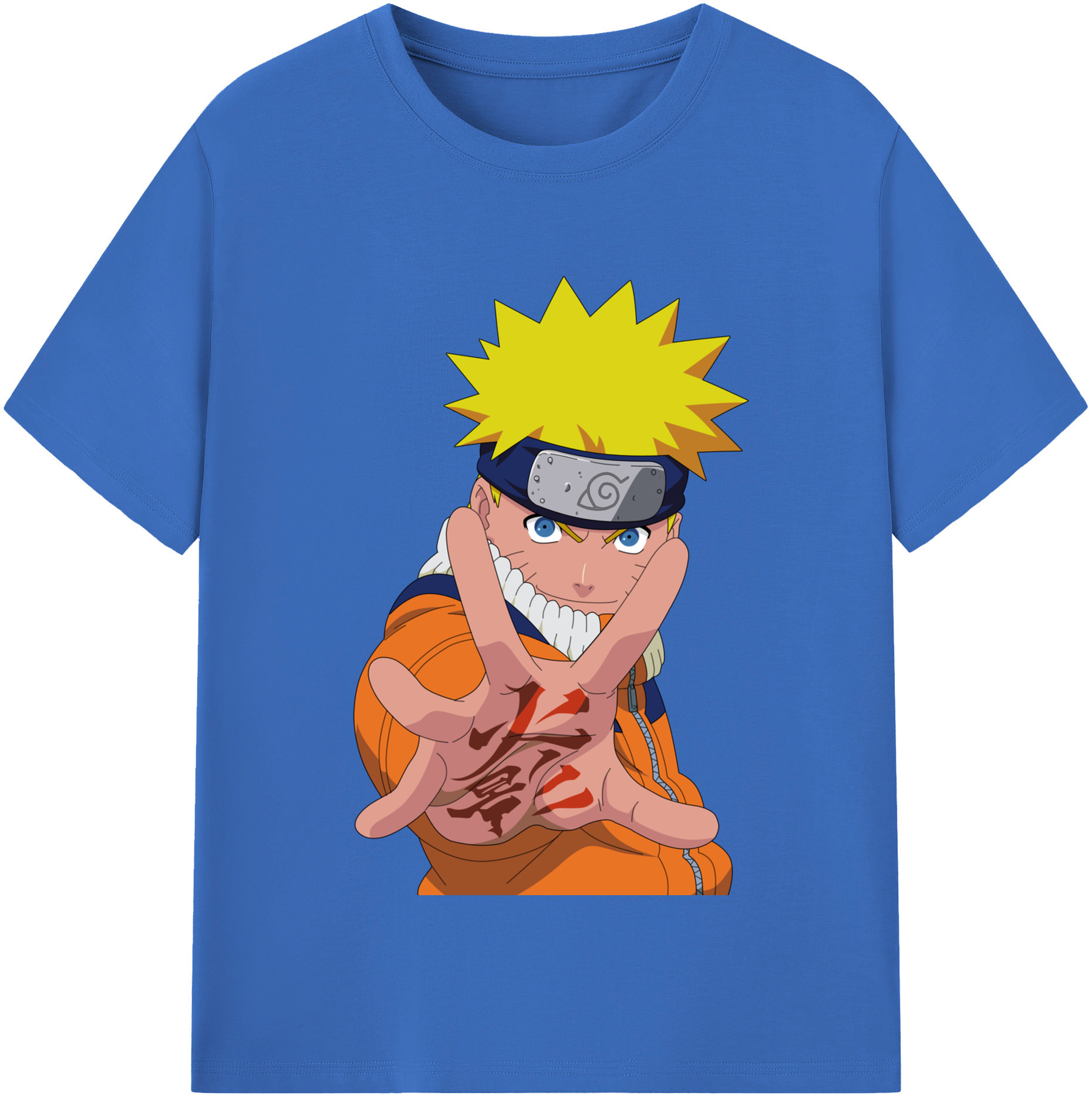 （画像用） NARUTO -ナルト- うずまき ナルト Uzumaki Naruto 綿100％半袖Tシャツ（フロントプリント）