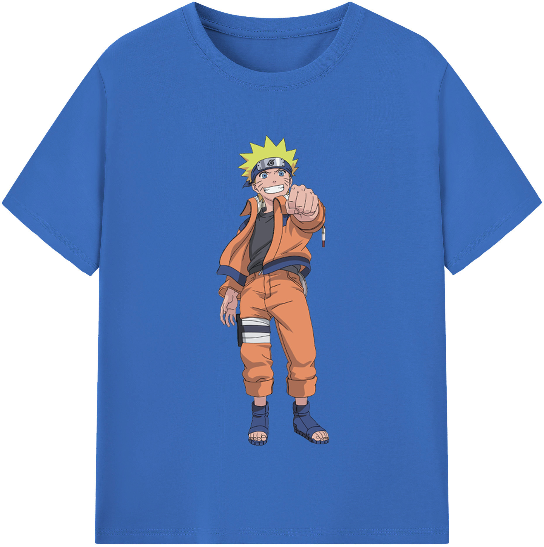 （画像用） NARUTO -ナルト- うずまき ナルト Uzumaki Naruto 綿100％半袖Tシャツ（フロントプリント）