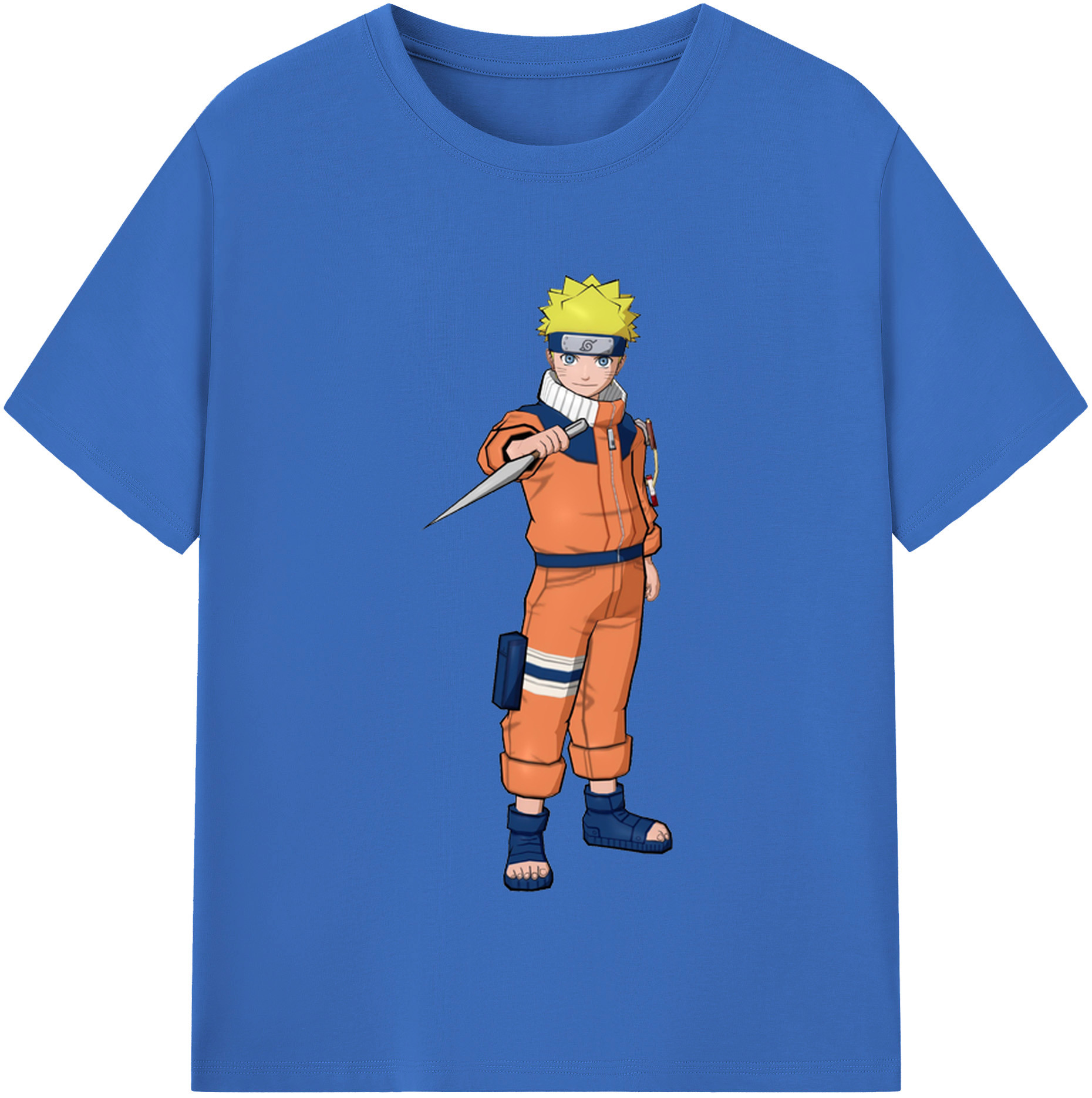 （画像用） NARUTO -ナルト- うずまき ナルト Uzumaki Naruto 綿100％半袖Tシャツ（フロントプリント）