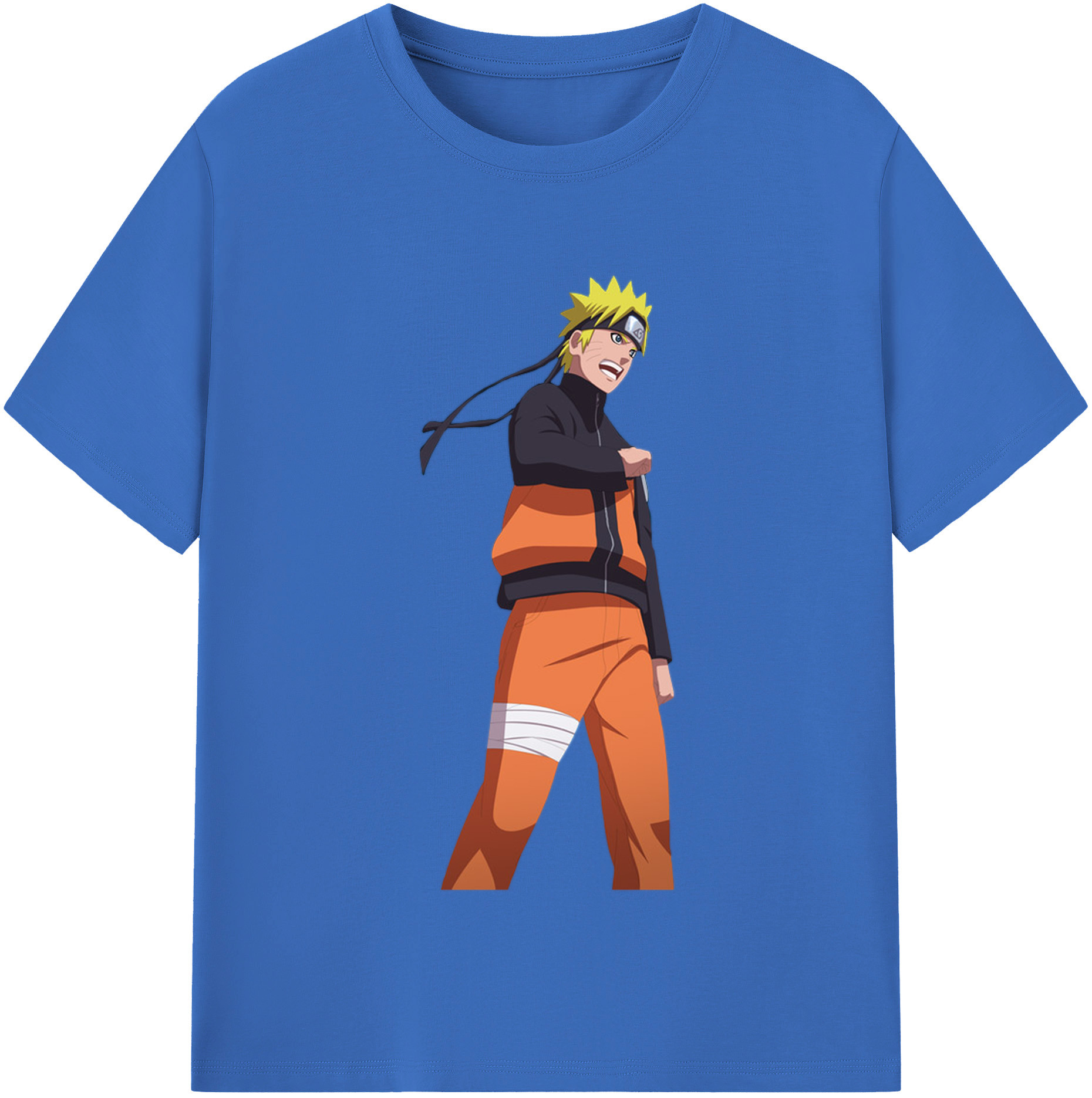 （画像用） NARUTO -ナルト- うずまき ナルト Uzumaki Naruto 綿100％半袖Tシャツ（フロントプリント）