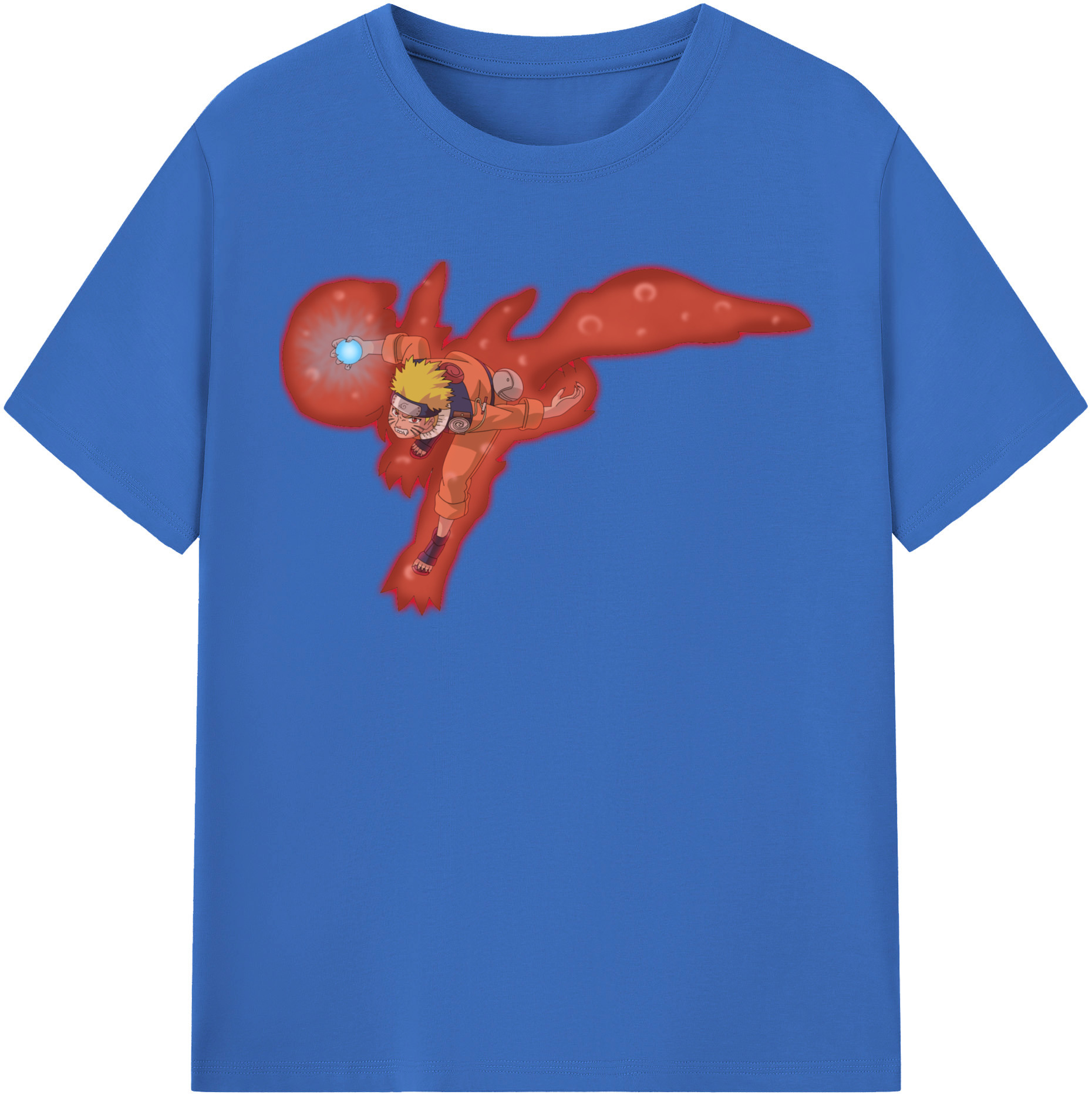 （画像用） NARUTO -ナルト- うずまき ナルト Uzumaki Naruto 綿100％半袖Tシャツ（フロントプリント）