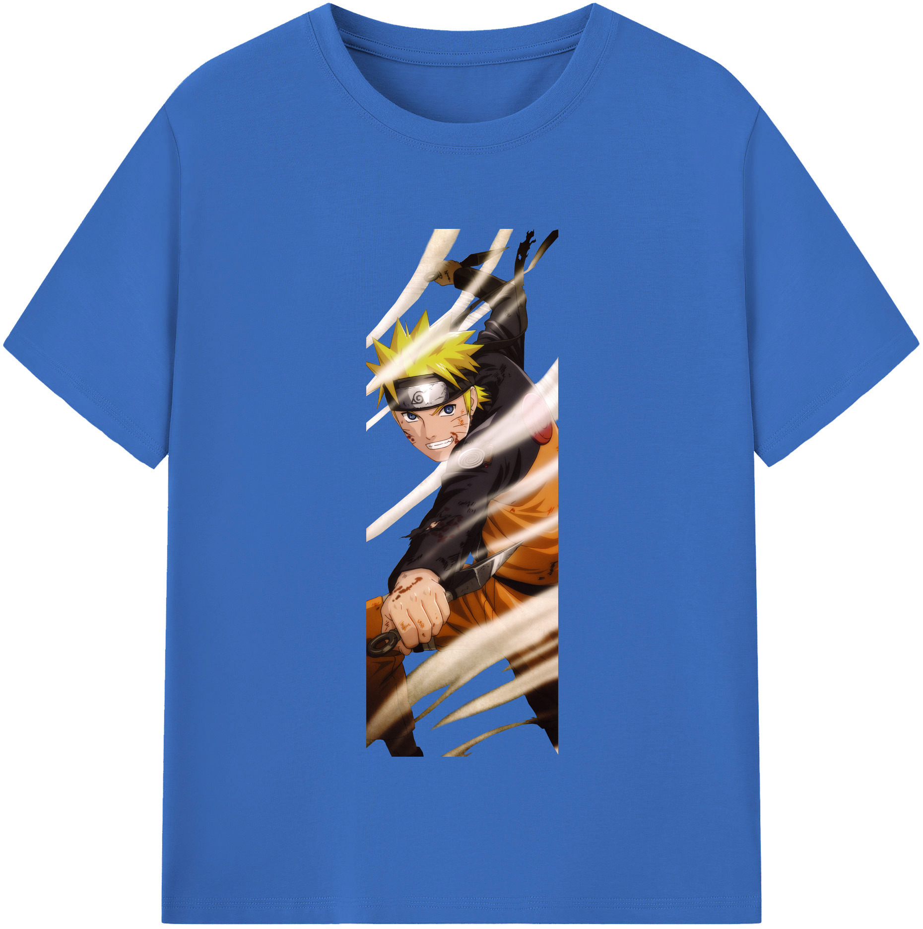 （画像用） NARUTO -ナルト- うずまき ナルト Uzumaki Naruto 綿100％半袖Tシャツ（フロントプリント）