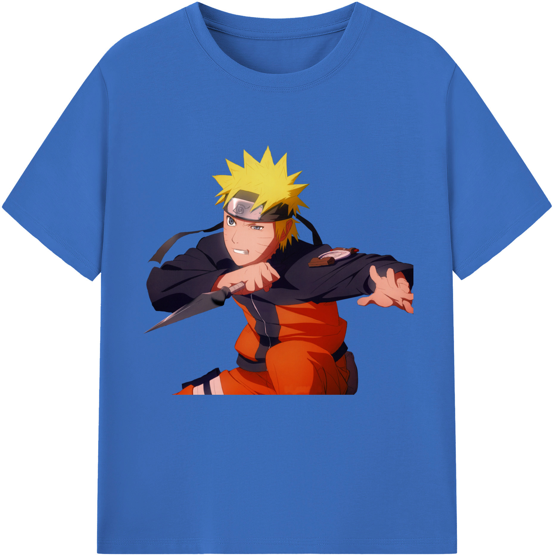 （画像用） NARUTO -ナルト- うずまき ナルト Uzumaki Naruto 綿100％半袖Tシャツ（フロントプリント）