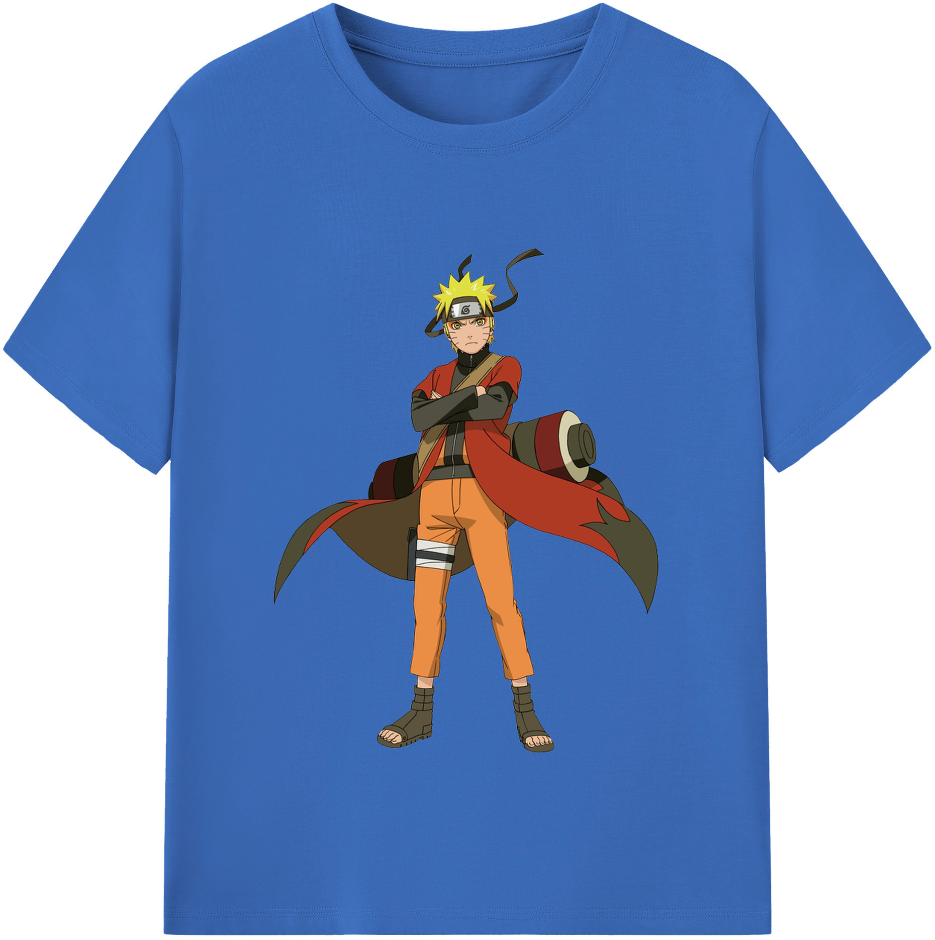 （画像用） NARUTO -ナルト- うずまき ナルト Uzumaki Naruto 綿100％半袖Tシャツ（フロントプリント）