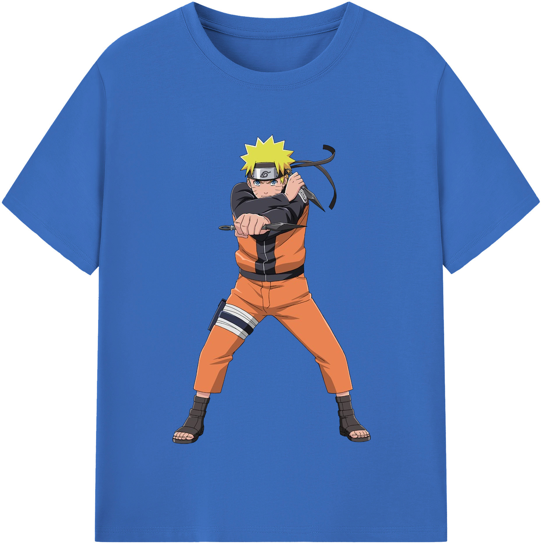 （画像用） NARUTO -ナルト- うずまき ナルト Uzumaki Naruto 綿100％半袖Tシャツ（フロントプリント）