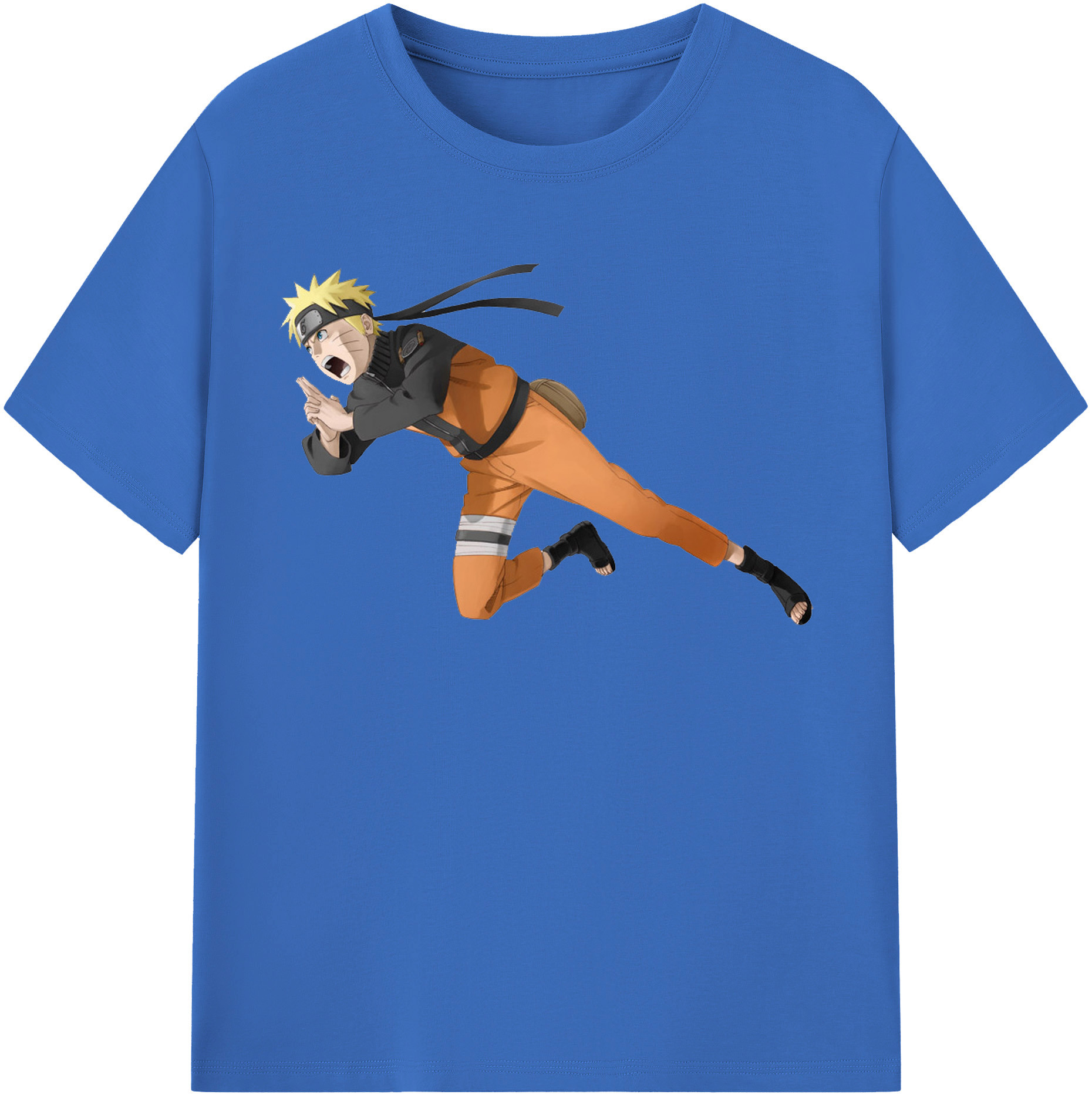 （画像用） NARUTO -ナルト- うずまき ナルト Uzumaki Naruto 綿100％半袖Tシャツ（フロントプリント）