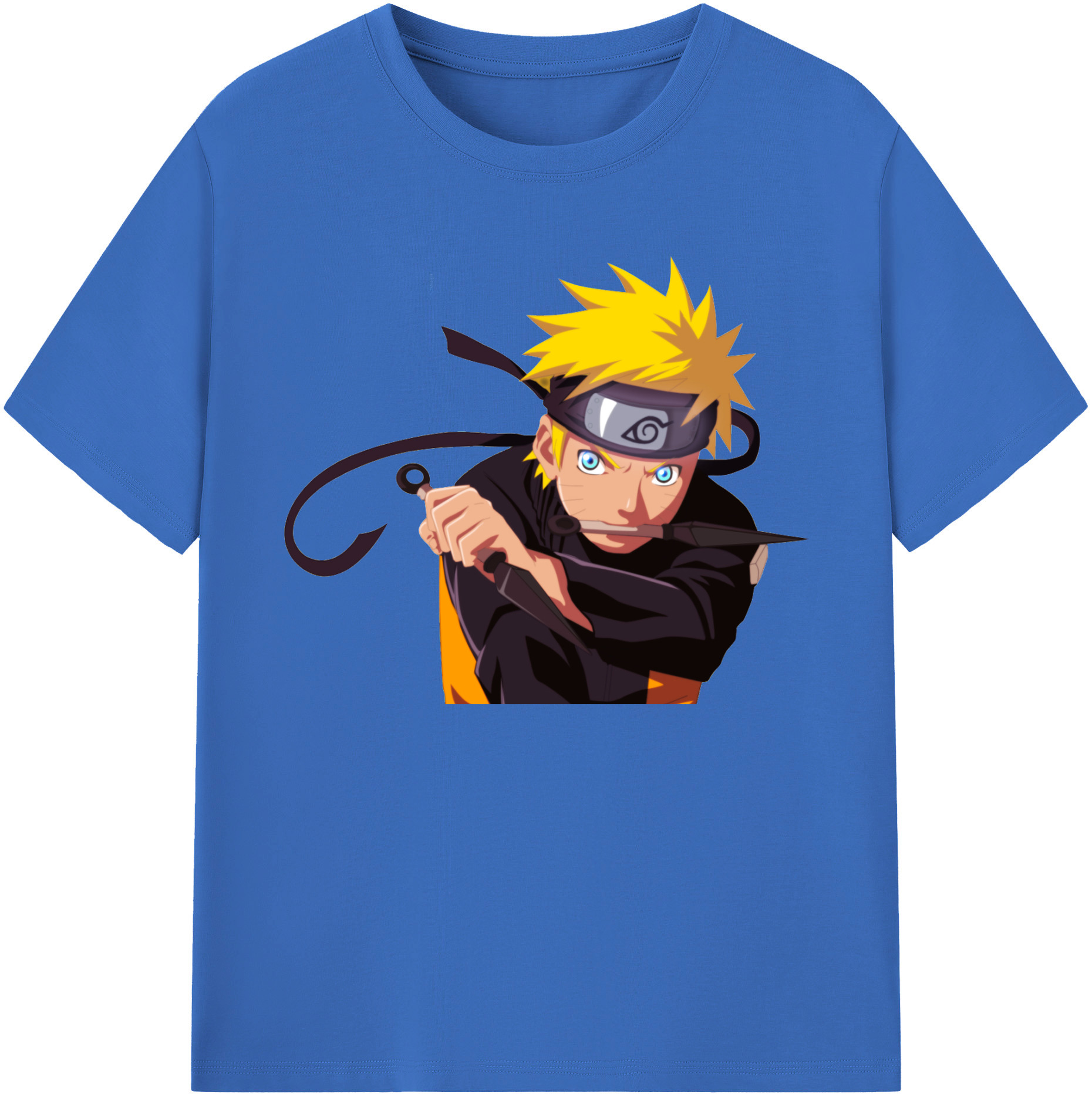 （画像用） NARUTO -ナルト- うずまき ナルト Uzumaki Naruto 綿100％半袖Tシャツ（フロントプリント）