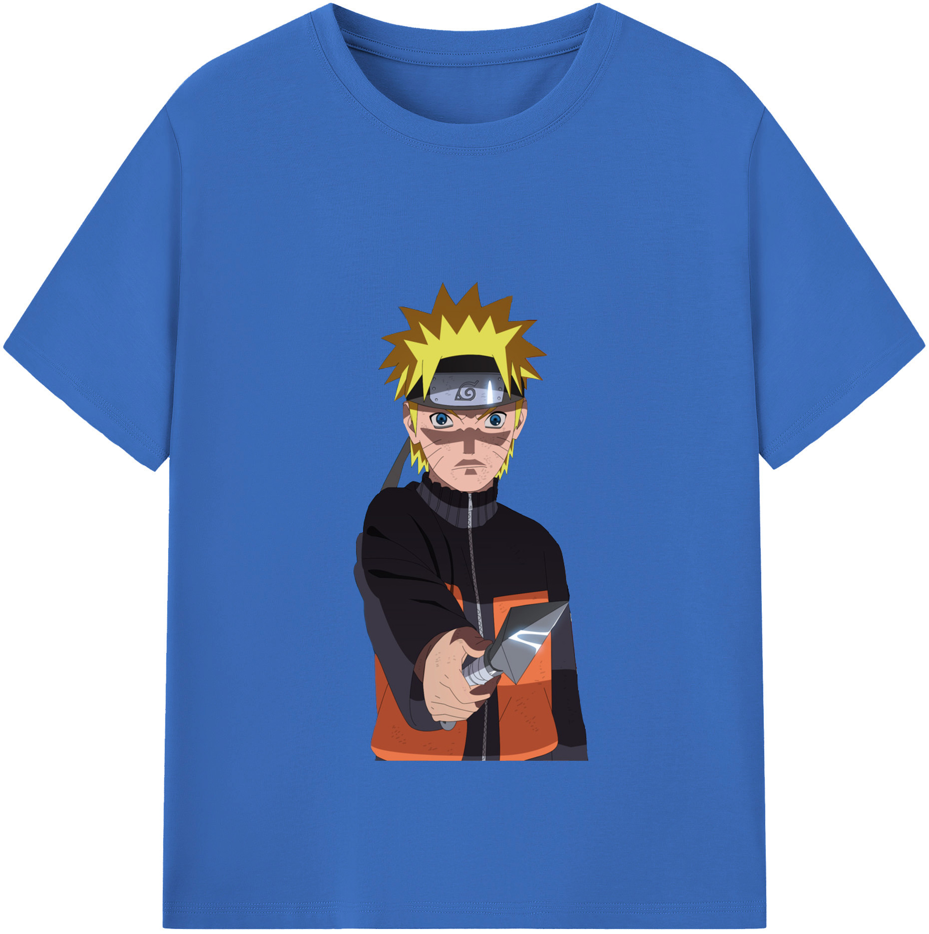 （画像用） NARUTO -ナルト- うずまき ナルト Uzumaki Naruto 綿100％半袖Tシャツ（フロントプリント）