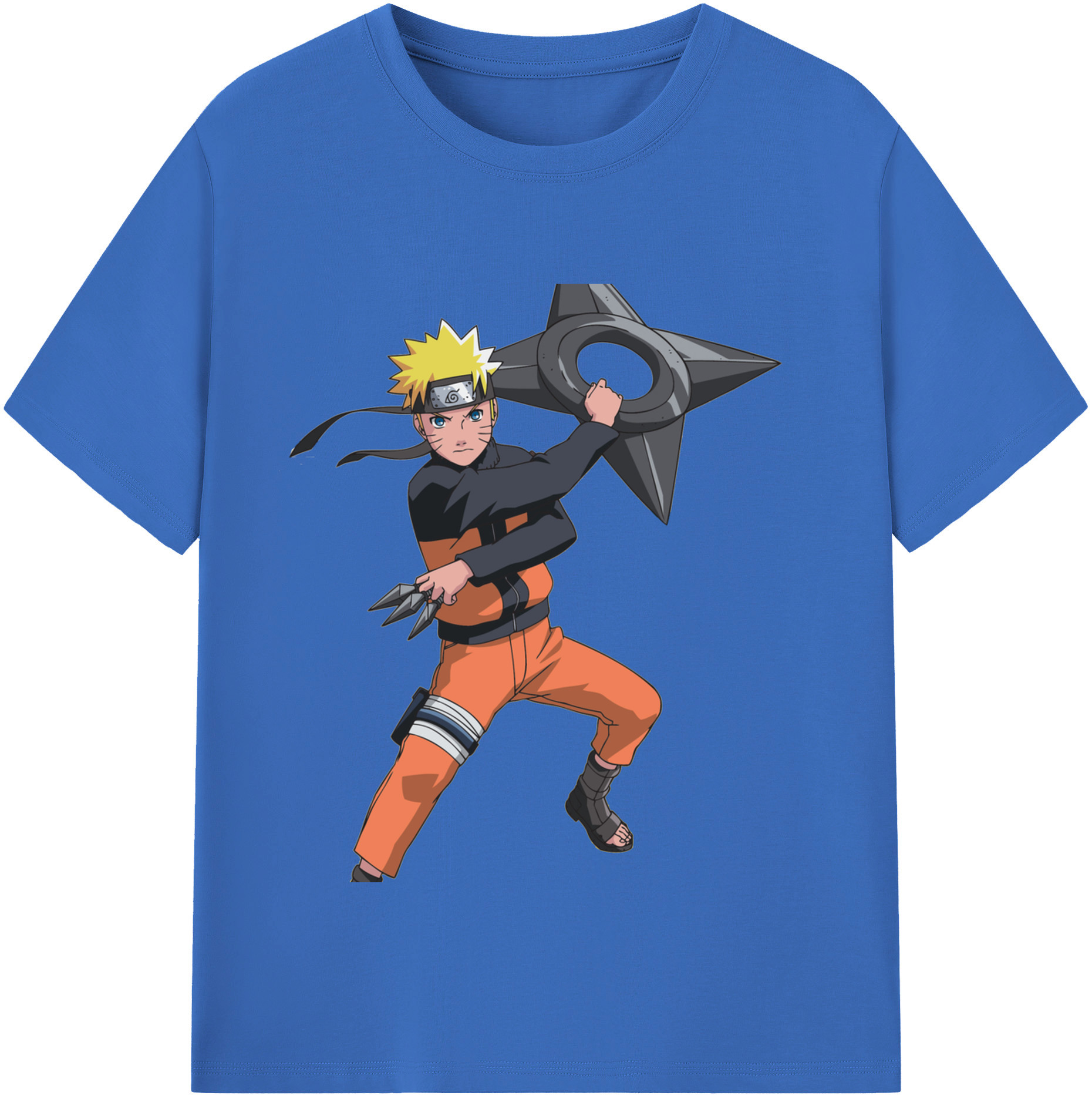 （画像用） NARUTO -ナルト- うずまき ナルト Uzumaki Naruto 綿100％半袖Tシャツ（フロントプリント）