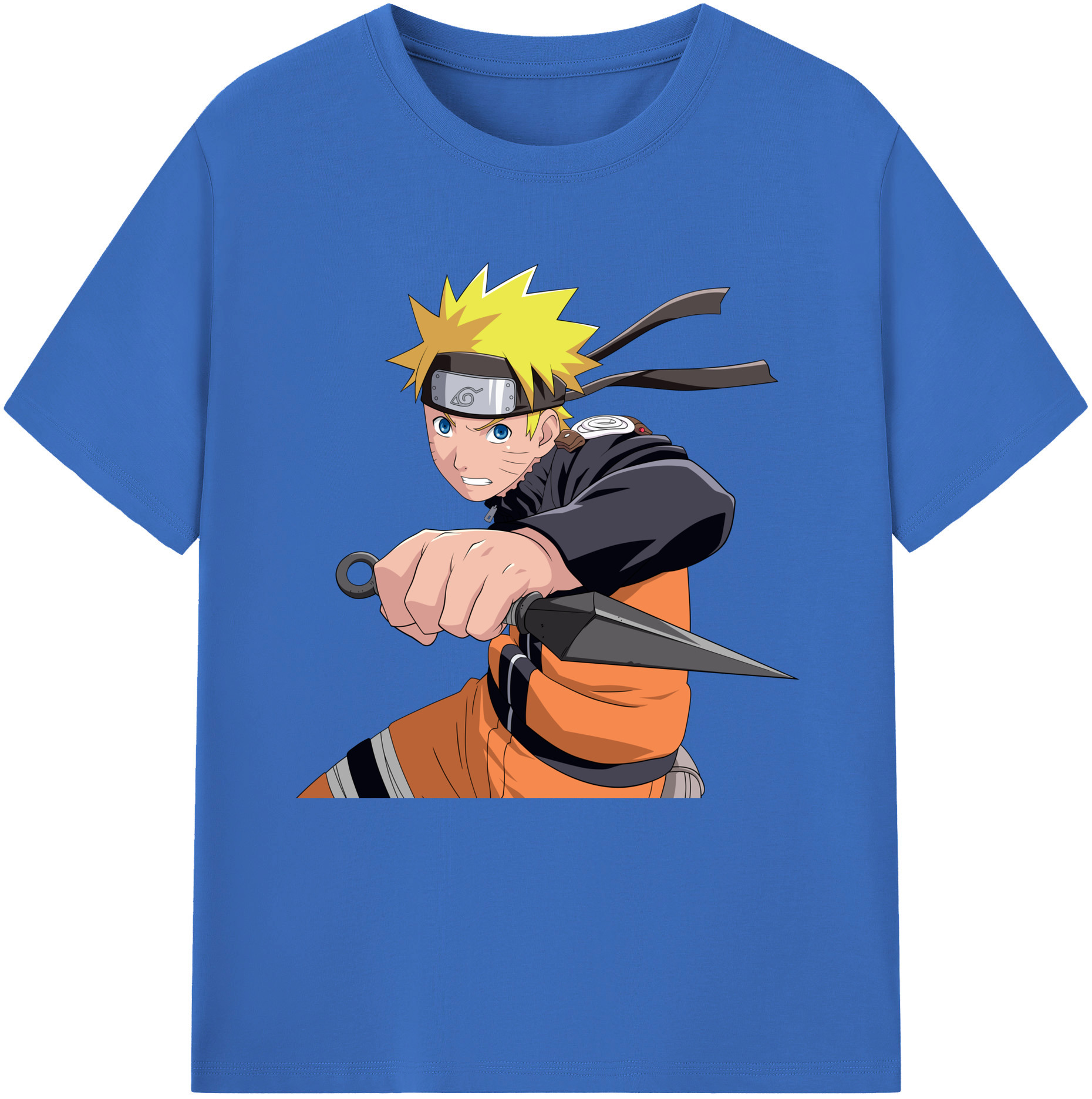 （画像用） NARUTO -ナルト- うずまき ナルト Uzumaki Naruto 綿100％半袖Tシャツ（フロントプリント）