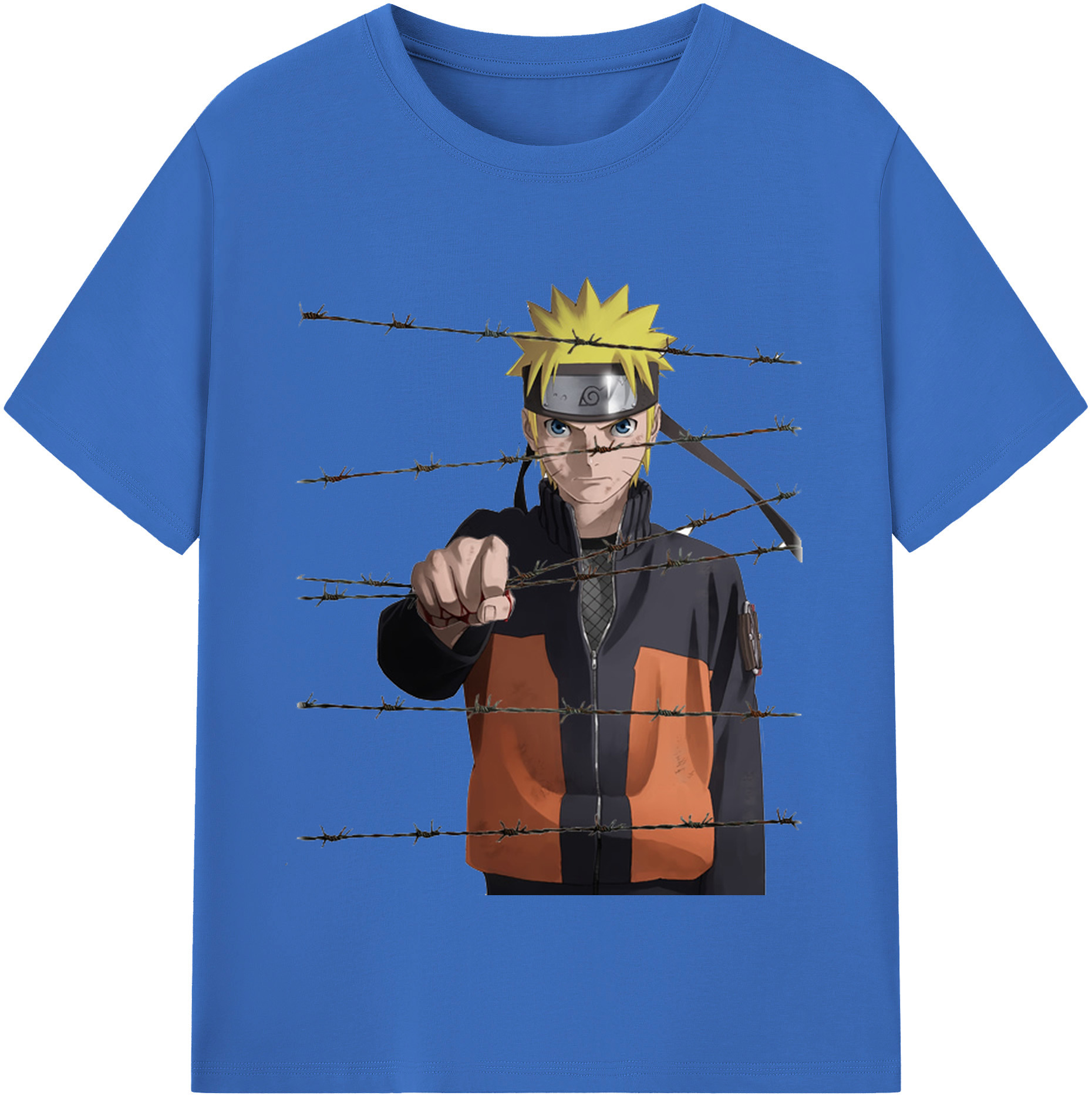 （画像用） NARUTO -ナルト- うずまき ナルト Uzumaki Naruto 綿100％半袖Tシャツ（フロントプリント）