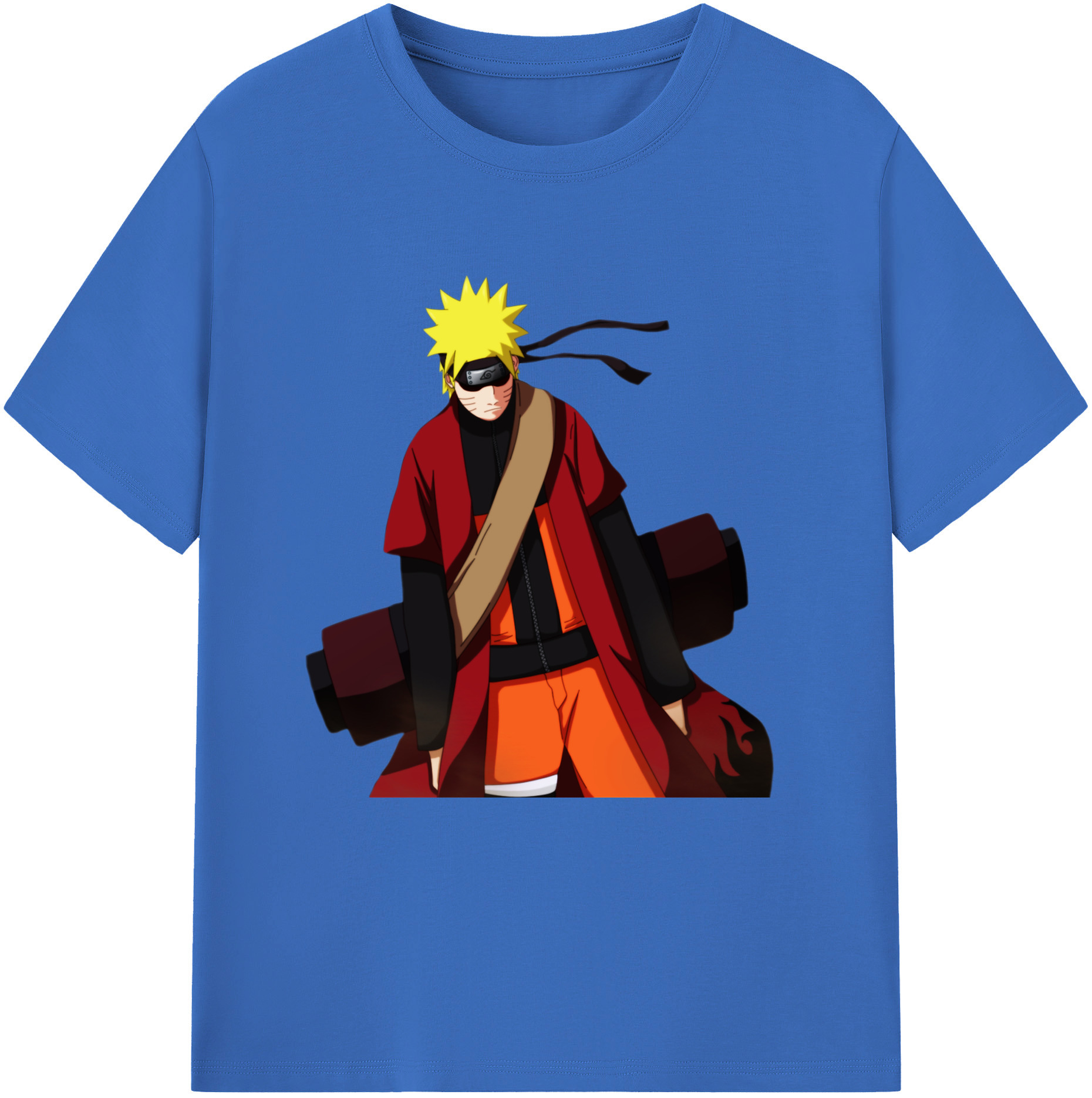 （画像用） NARUTO -ナルト- うずまき ナルト Uzumaki Naruto 綿100％半袖Tシャツ（フロントプリント）