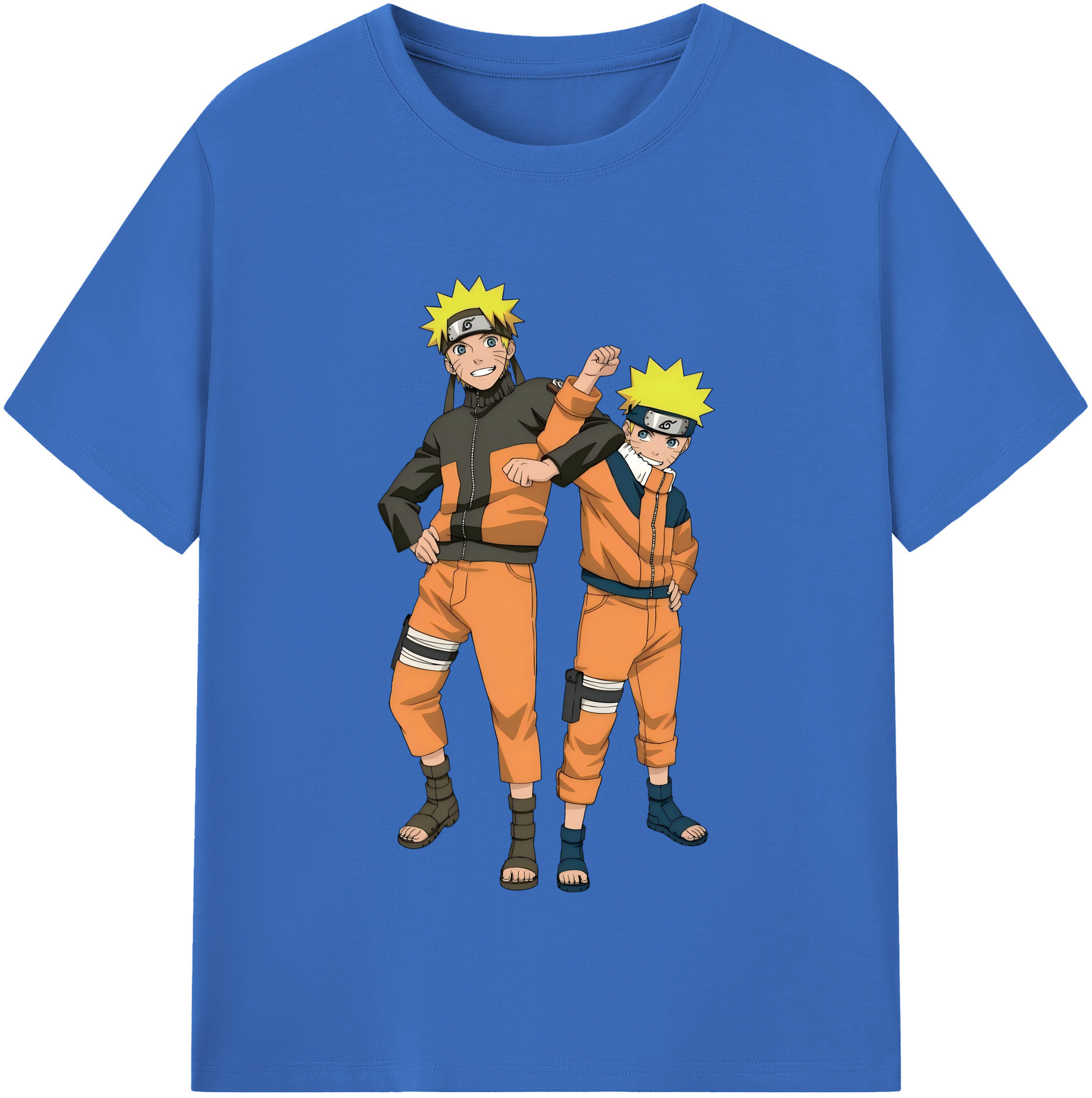 （画像用） NARUTO -ナルト- うずまき ナルト Uzumaki Naruto 綿100％半袖Tシャツ（フロントプリント）