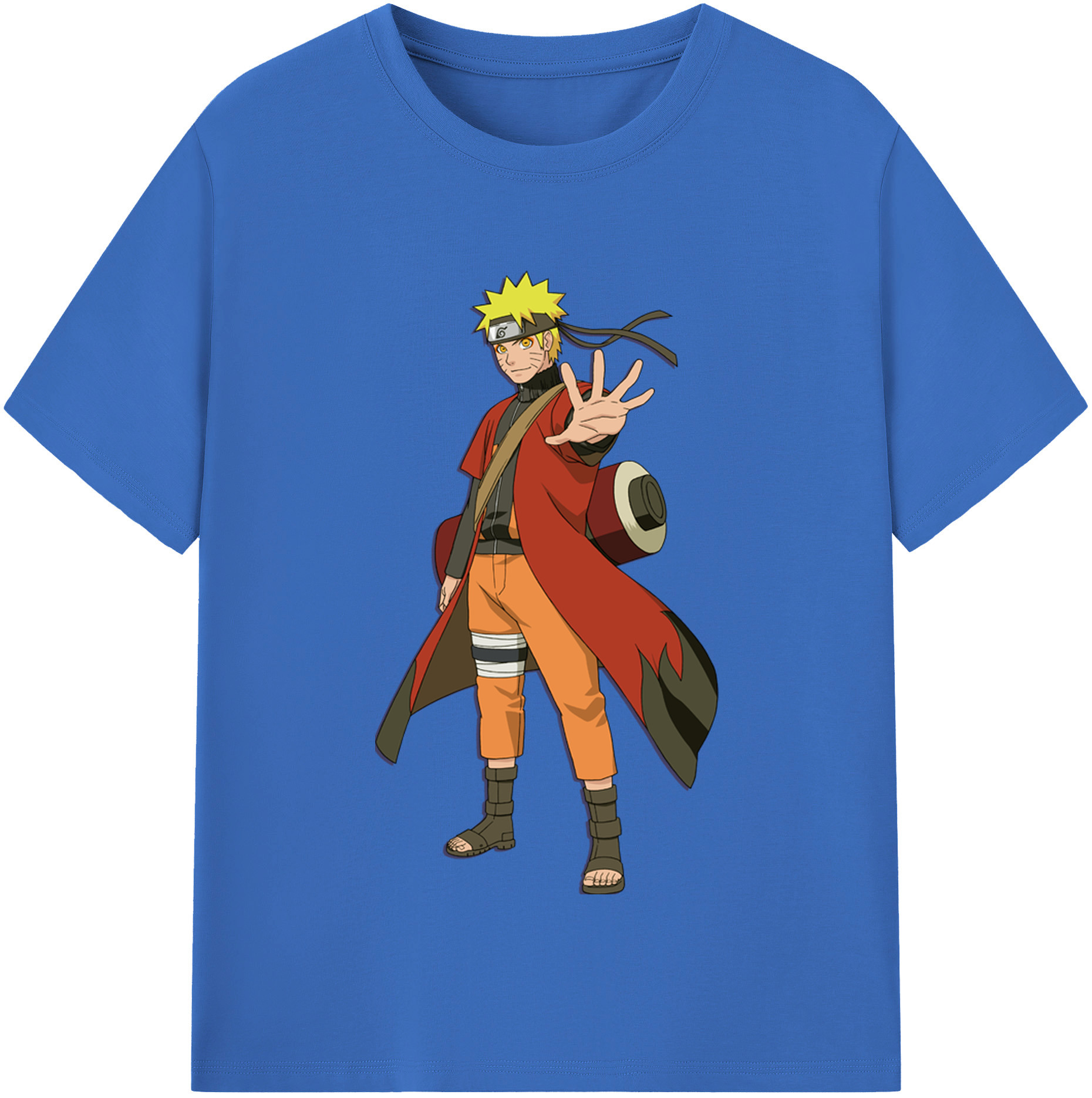（画像用） NARUTO -ナルト- うずまき ナルト Uzumaki Naruto 綿100％半袖Tシャツ（フロントプリント）