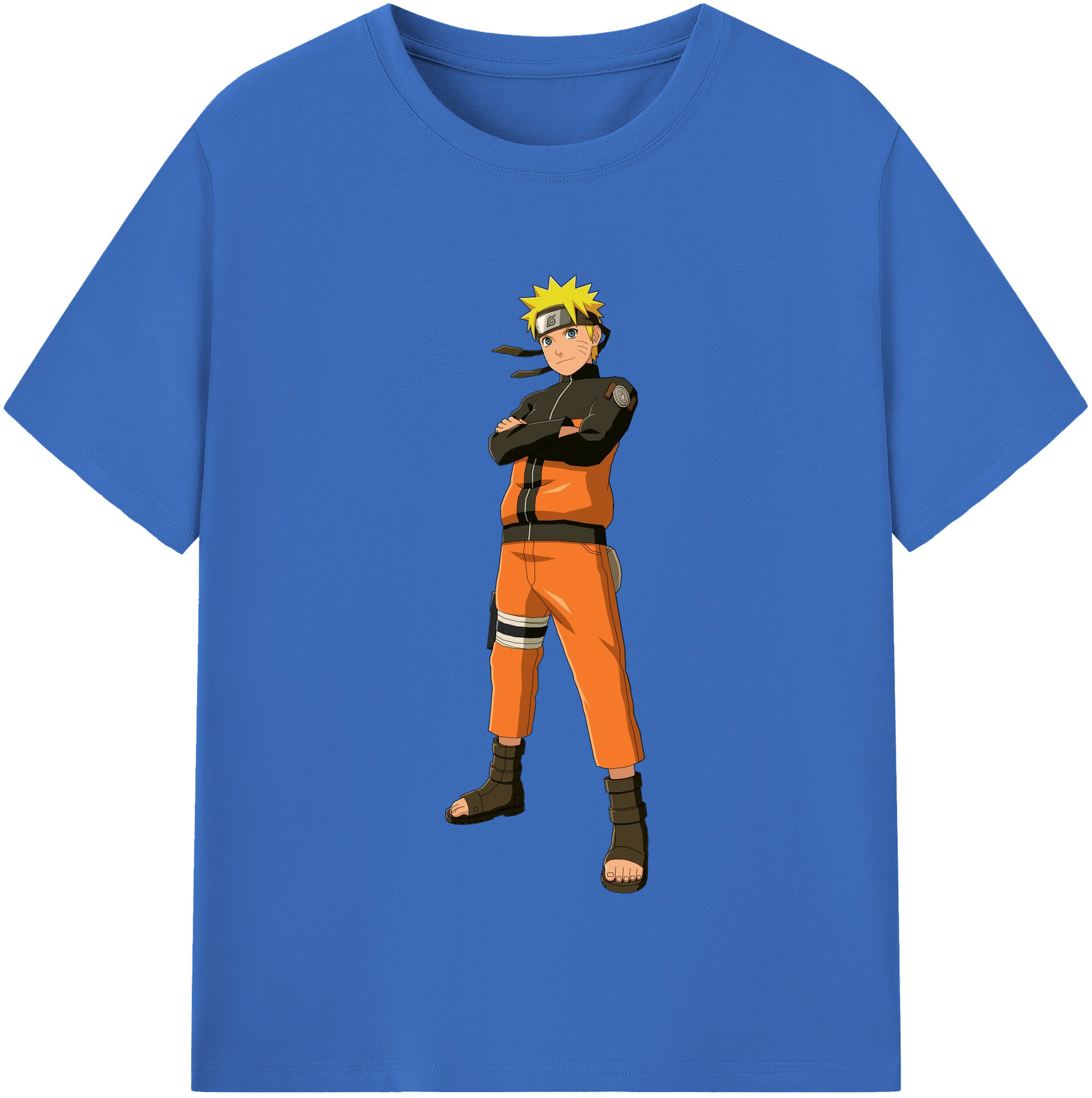 （画像用） NARUTO -ナルト- うずまき ナルト Uzumaki Naruto 綿100％半袖Tシャツ（フロントプリント）