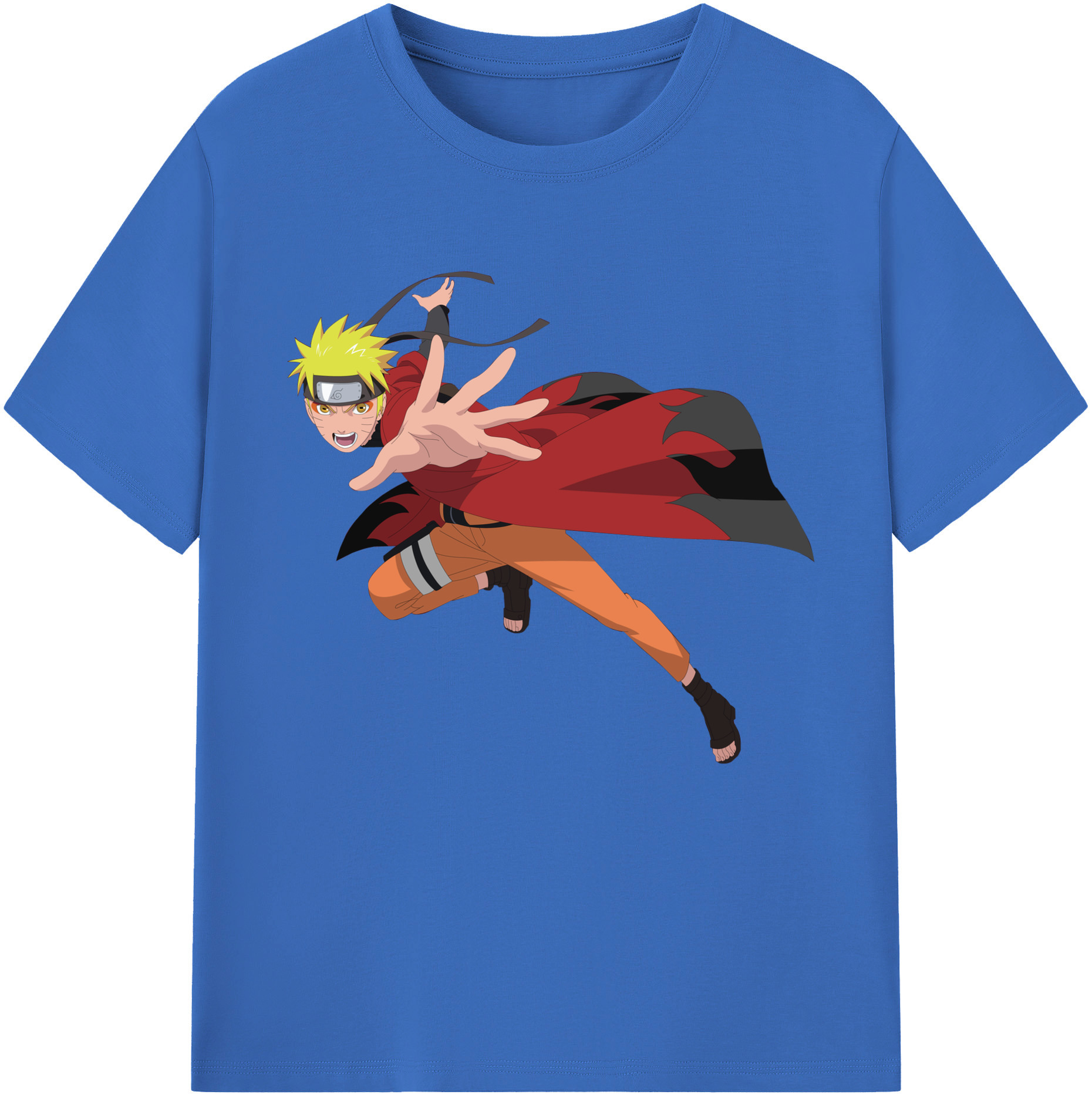 （画像用） NARUTO -ナルト- うずまき ナルト Uzumaki Naruto 綿100％半袖Tシャツ（フロントプリント）