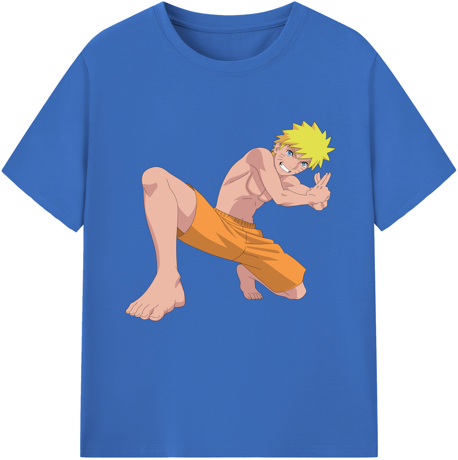 （画像用） NARUTO -ナルト- うずまき ナルト Uzumaki Naruto 綿100％半袖Tシャツ（フロントプリント）
