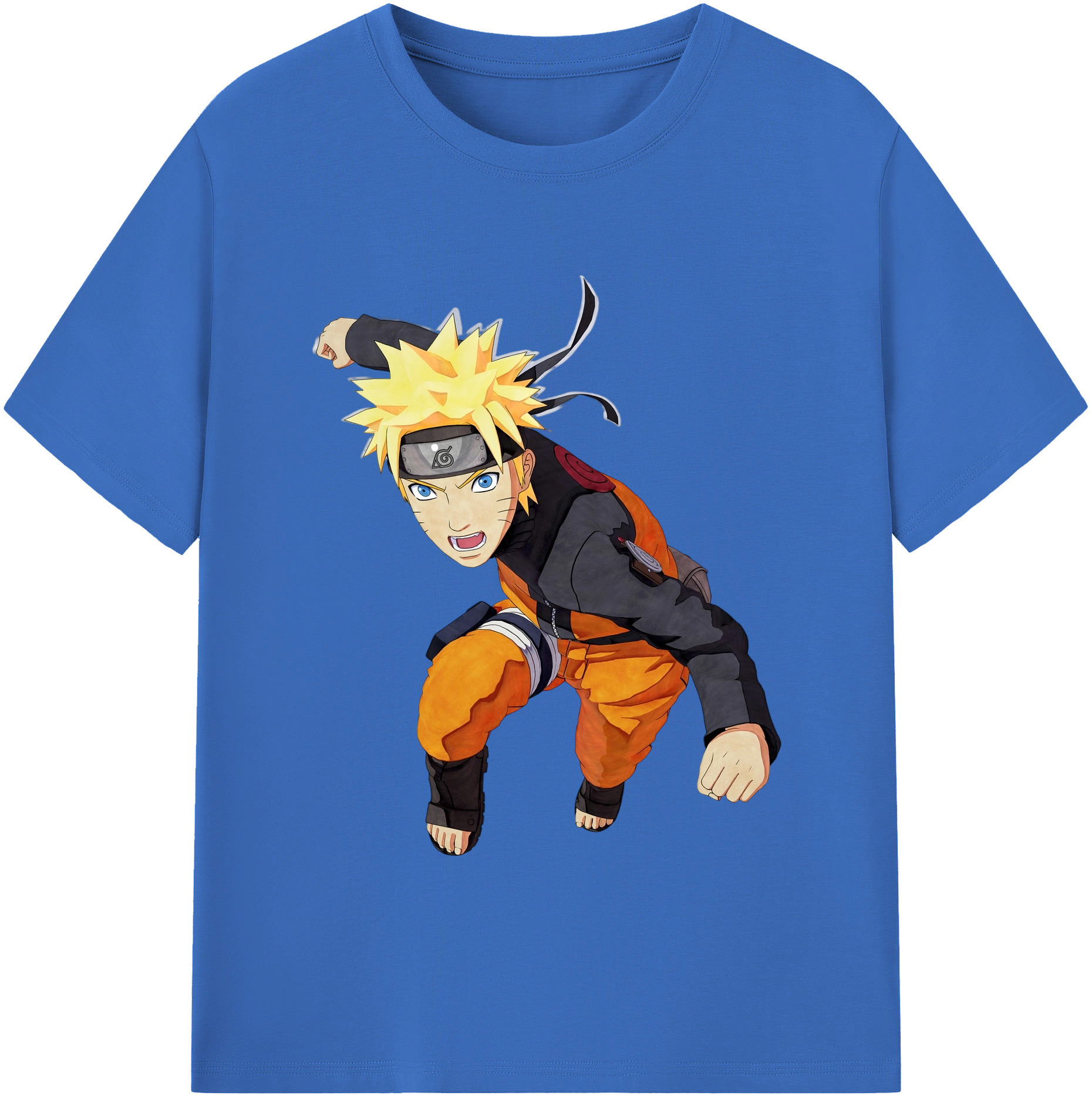 （画像用） NARUTO -ナルト- うずまき ナルト Uzumaki Naruto 綿100％半袖Tシャツ（フロントプリント）