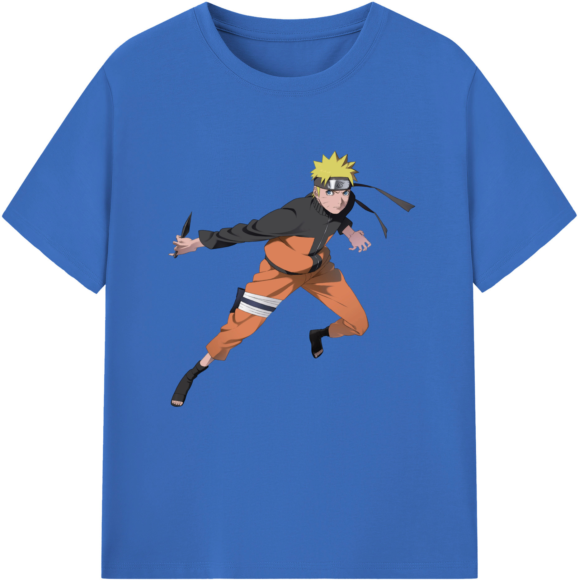 （画像用） NARUTO -ナルト- うずまき ナルト Uzumaki Naruto 綿100％半袖Tシャツ（フロントプリント）