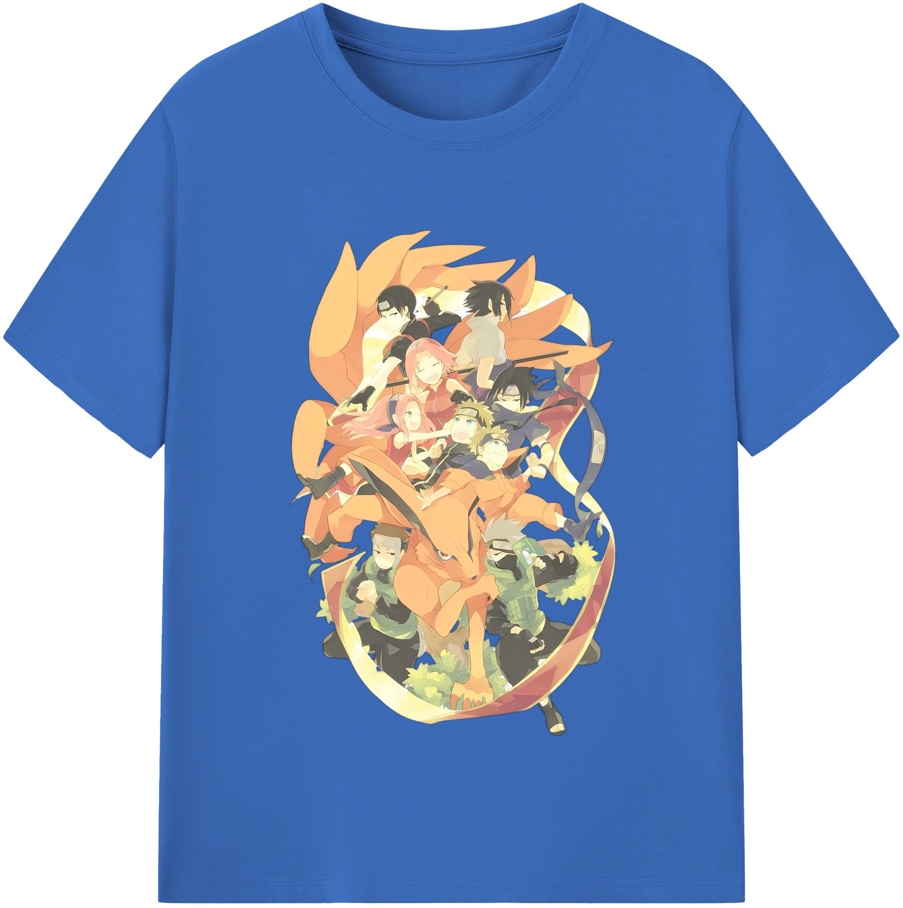 （画像用） NARUTO -ナルト- うずまき ナルト Uzumaki Naruto 綿100％半袖Tシャツ（フロントプリント）