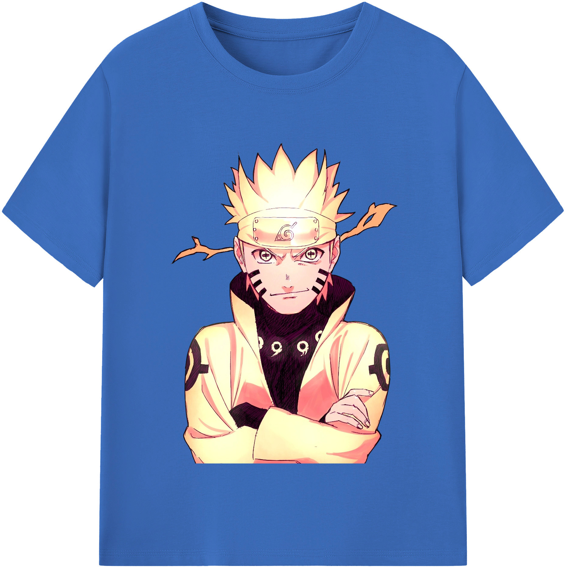 （画像用） NARUTO -ナルト- うずまき ナルト Uzumaki Naruto 綿100％半袖Tシャツ（フロントプリント）