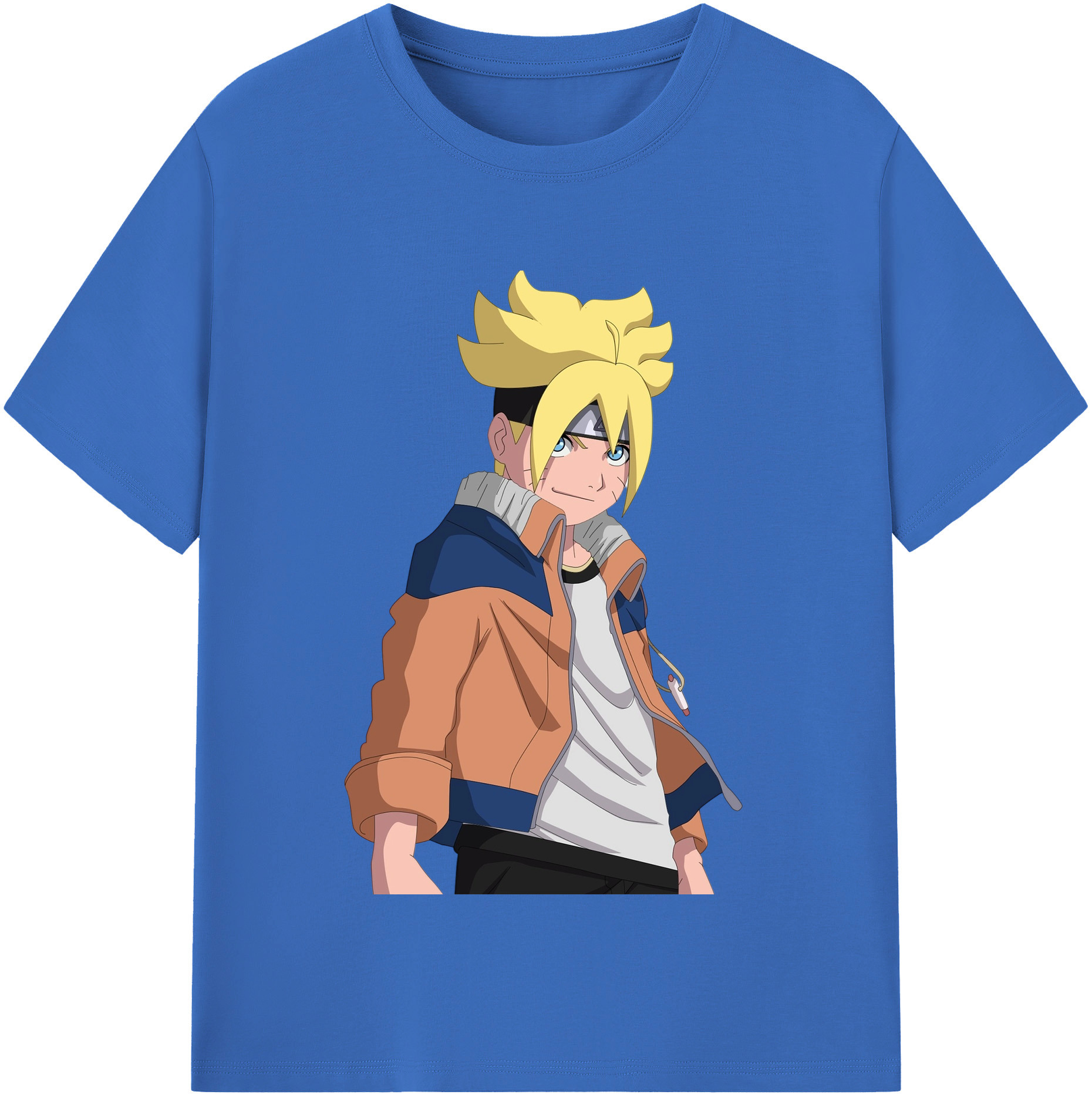 （画像用） NARUTO -ナルト- うずまき ナルト Uzumaki Naruto 綿100％半袖Tシャツ（フロントプリント）