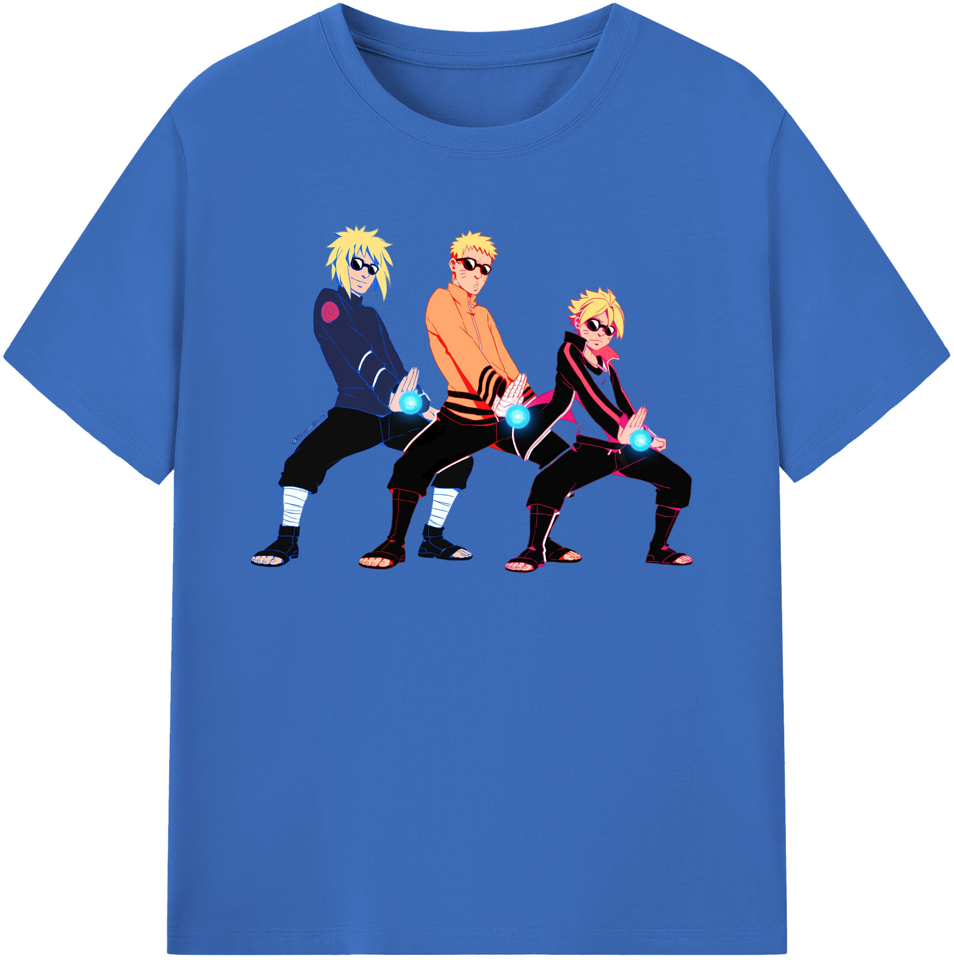 （画像用） NARUTO -ナルト- うずまき ナルト Uzumaki Naruto 綿100％半袖Tシャツ（フロントプリント）