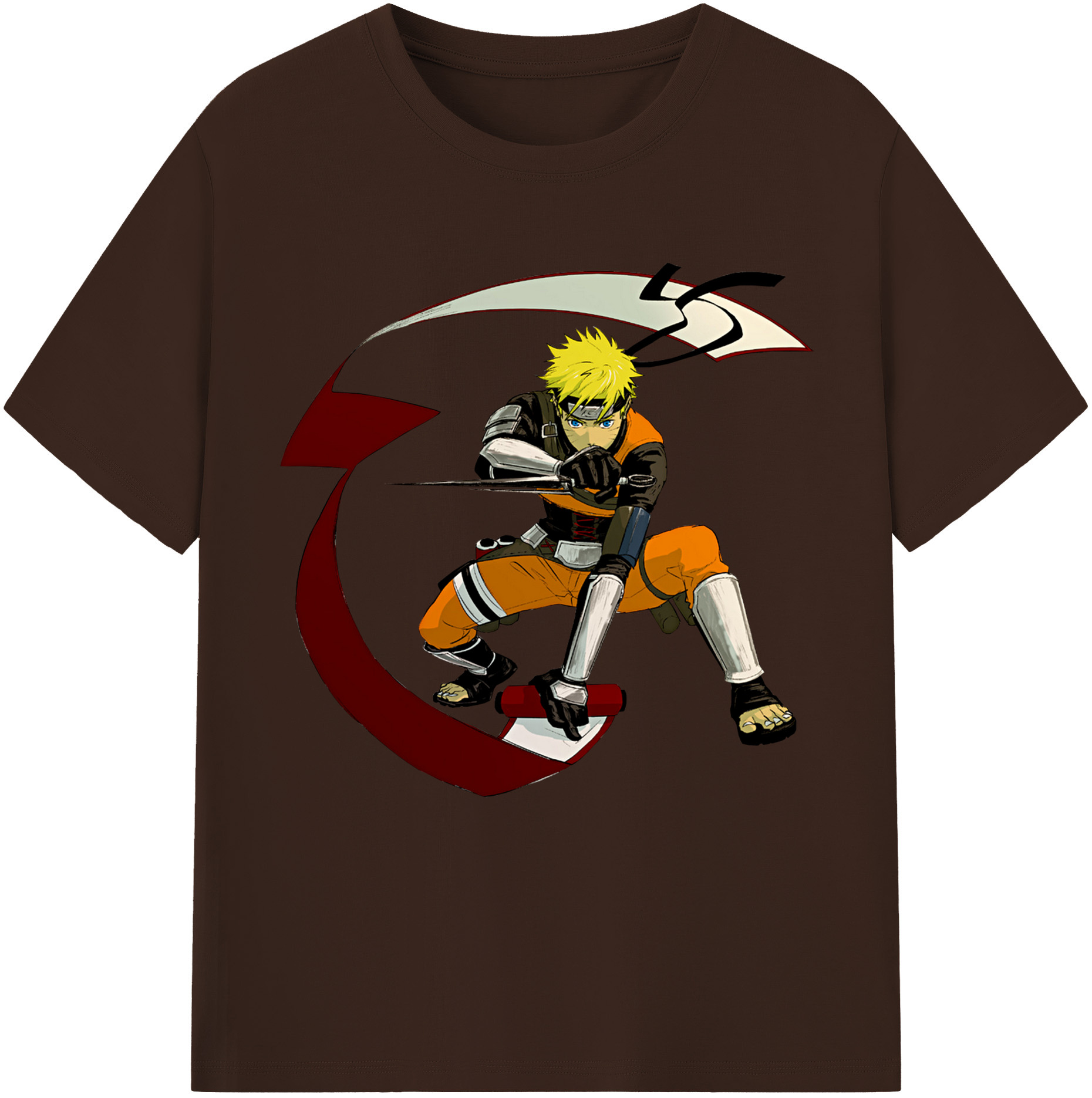 （画像用） NARUTO -ナルト- うずまき ナルト Uzumaki Naruto 綿100％半袖Tシャツ（フロントプリント）