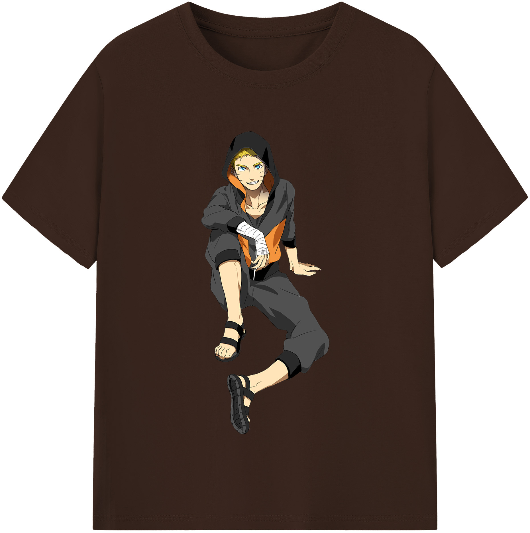 （画像用） NARUTO -ナルト- うずまき ナルト Uzumaki Naruto 綿100％半袖Tシャツ（フロントプリント）