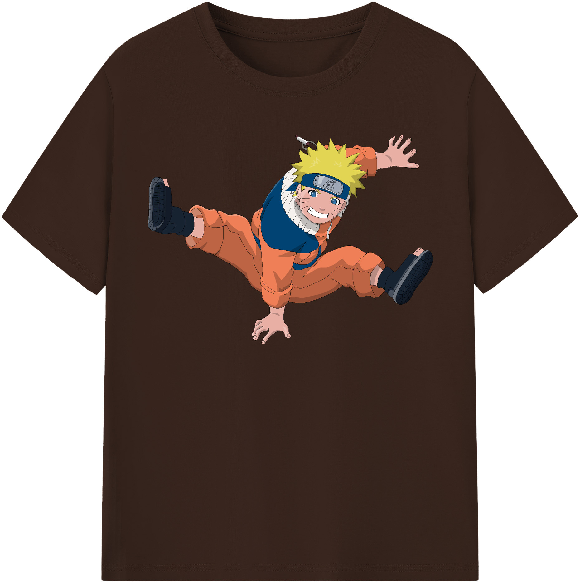 （画像用） NARUTO -ナルト- うずまき ナルト Uzumaki Naruto 綿100％半袖Tシャツ（フロントプリント）