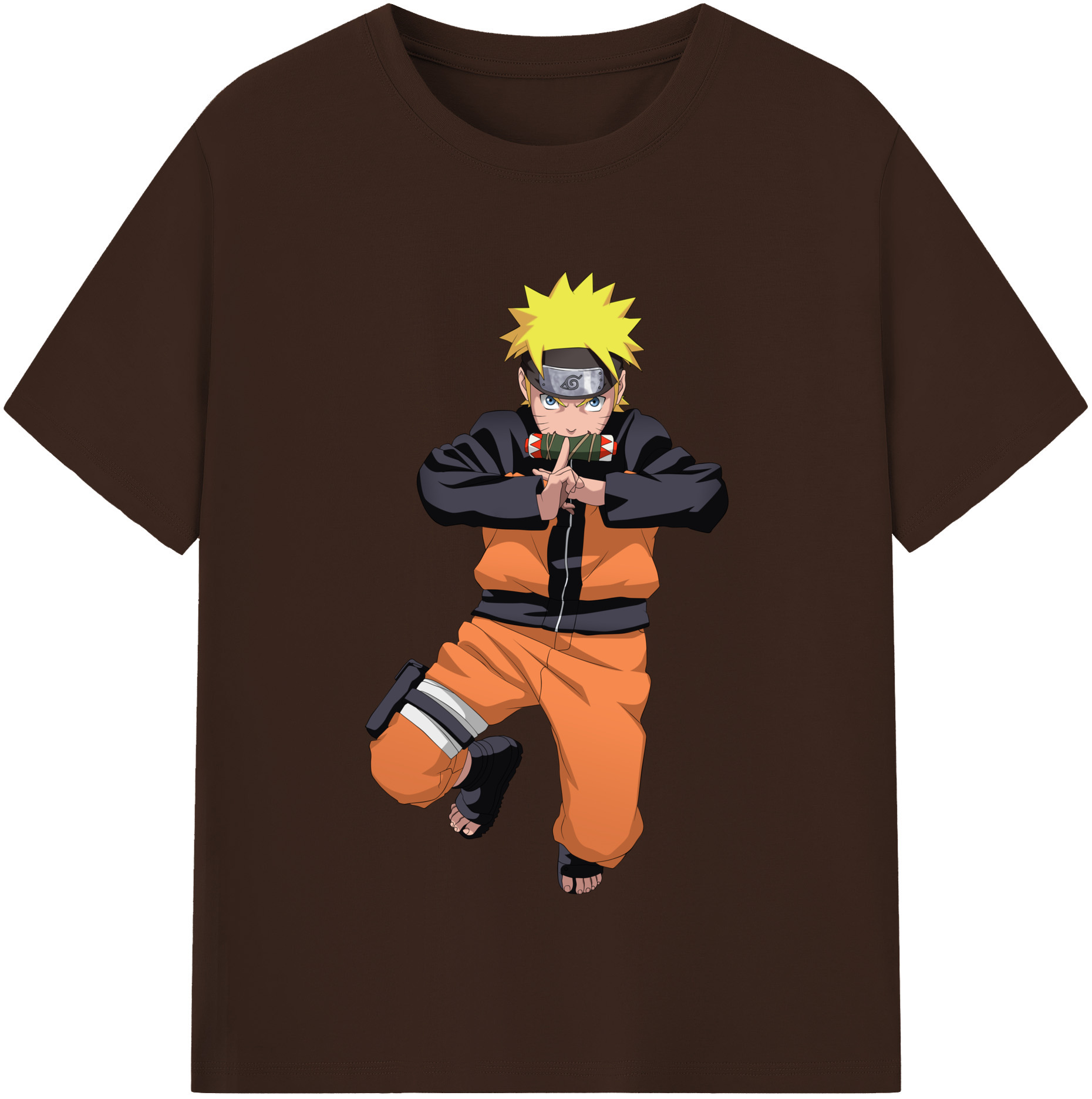 （画像用） NARUTO -ナルト- うずまき ナルト Uzumaki Naruto 綿100％半袖Tシャツ（フロントプリント）