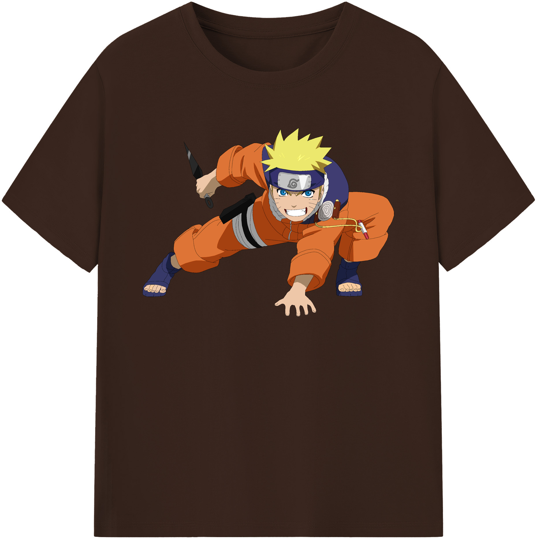 （画像用） NARUTO -ナルト- うずまき ナルト Uzumaki Naruto 綿100％半袖Tシャツ（フロントプリント）