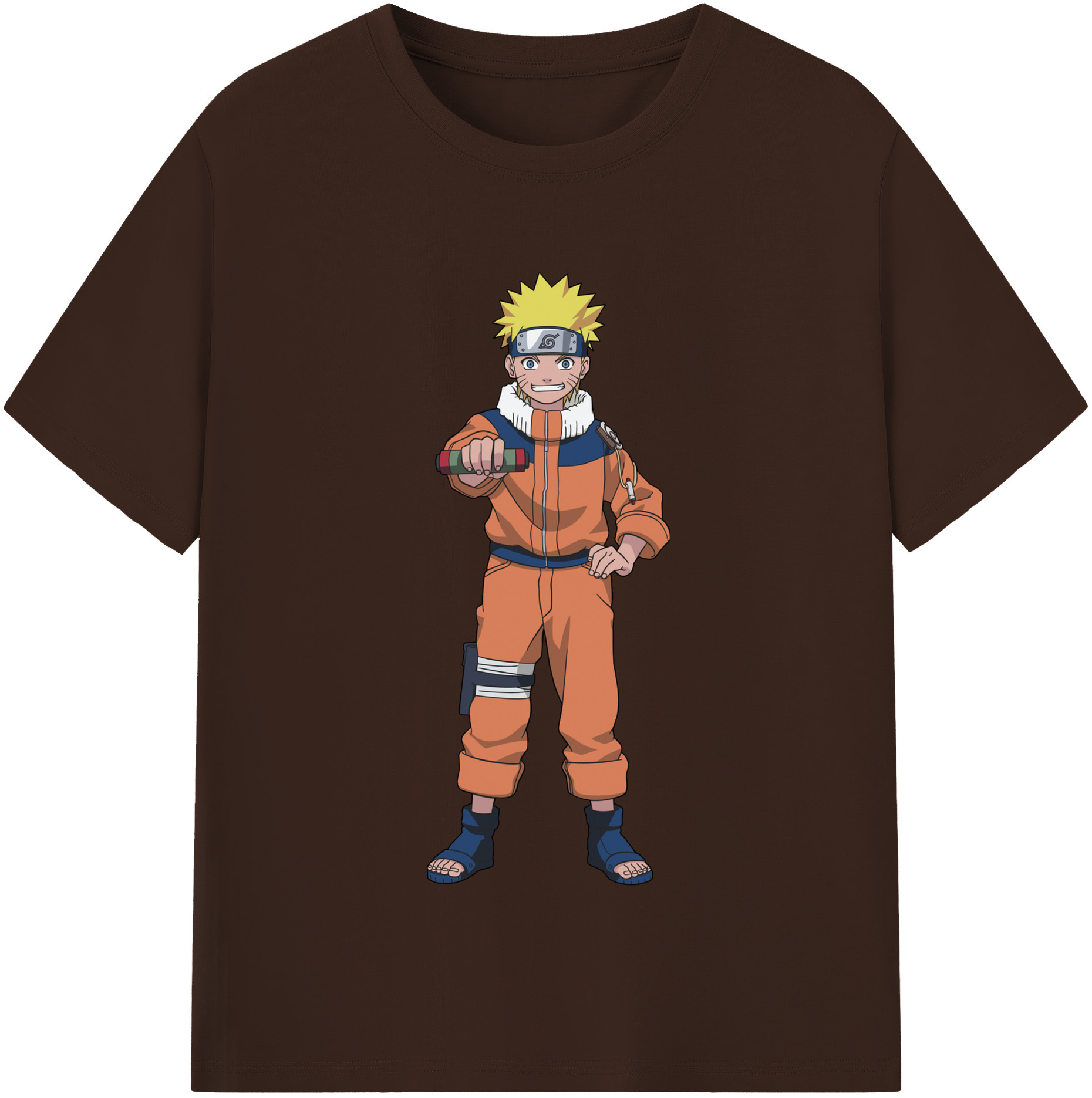 （画像用） NARUTO -ナルト- うずまき ナルト Uzumaki Naruto 綿100％半袖Tシャツ（フロントプリント）