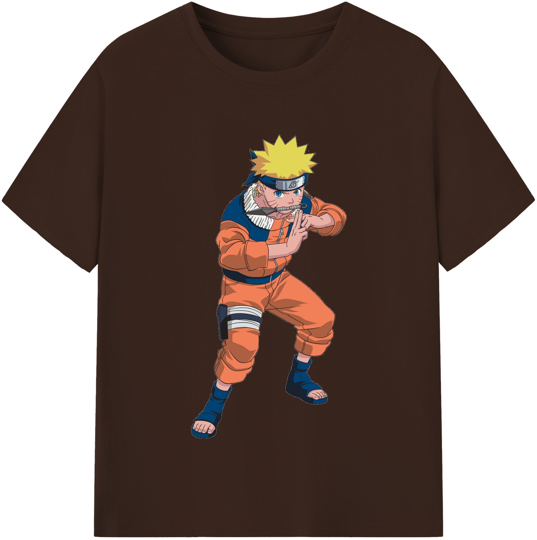 （画像用） NARUTO -ナルト- うずまき ナルト Uzumaki Naruto 綿100％半袖Tシャツ（フロントプリント）