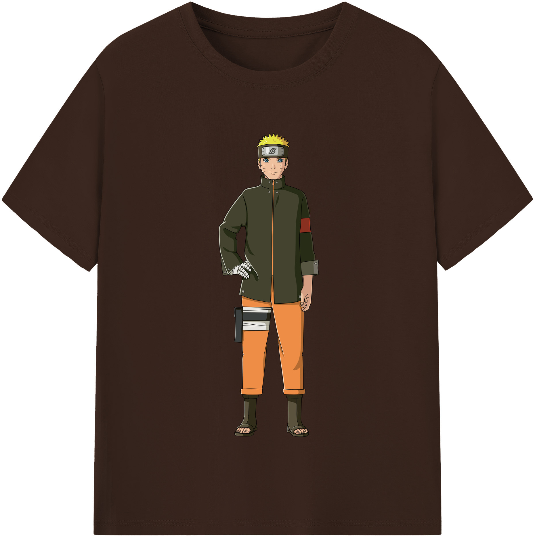 （画像用） NARUTO -ナルト- うずまき ナルト Uzumaki Naruto 綿100％半袖Tシャツ（フロントプリント）