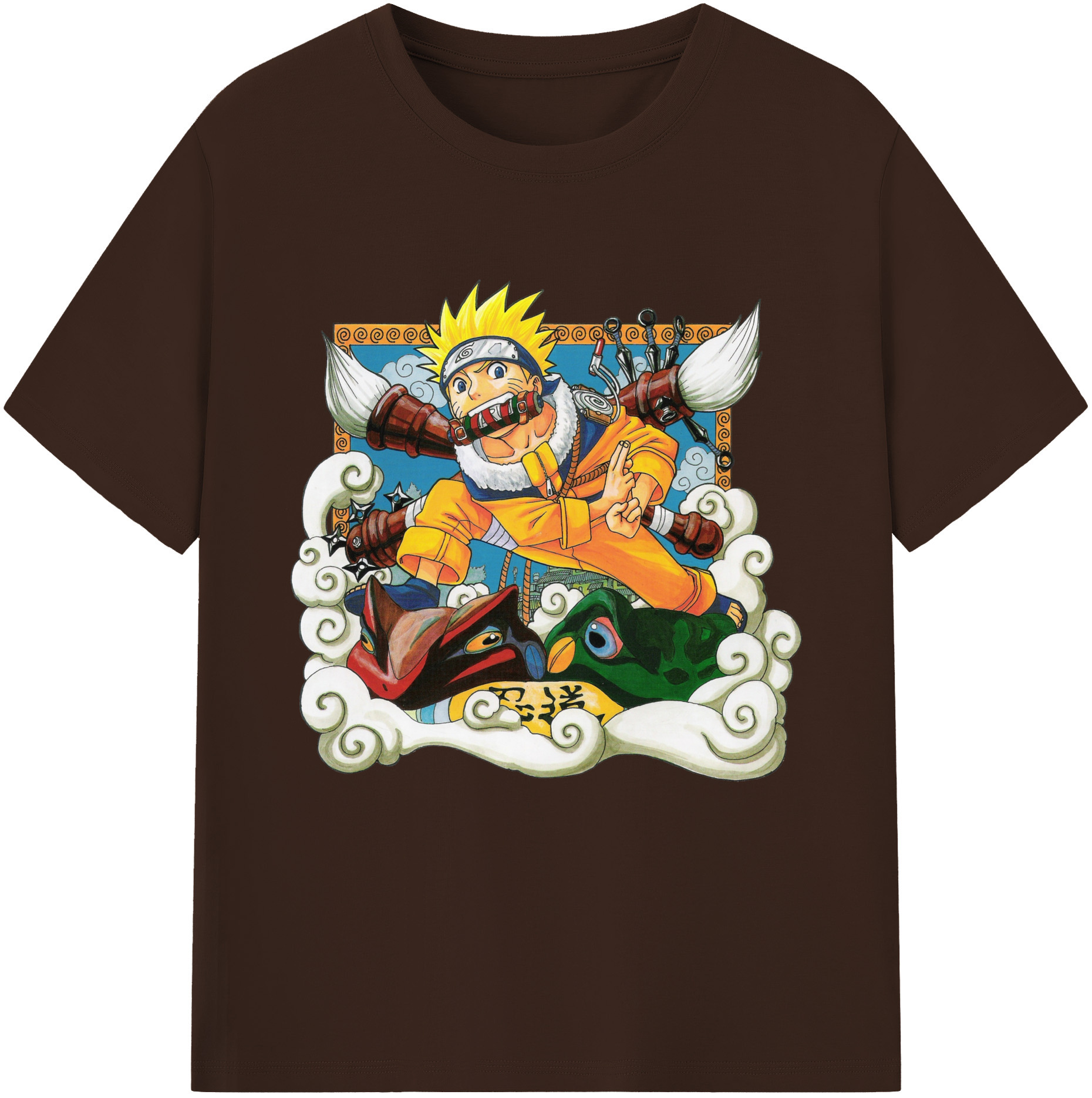 （画像用） NARUTO -ナルト- うずまき ナルト Uzumaki Naruto 綿100％半袖Tシャツ（フロントプリント）