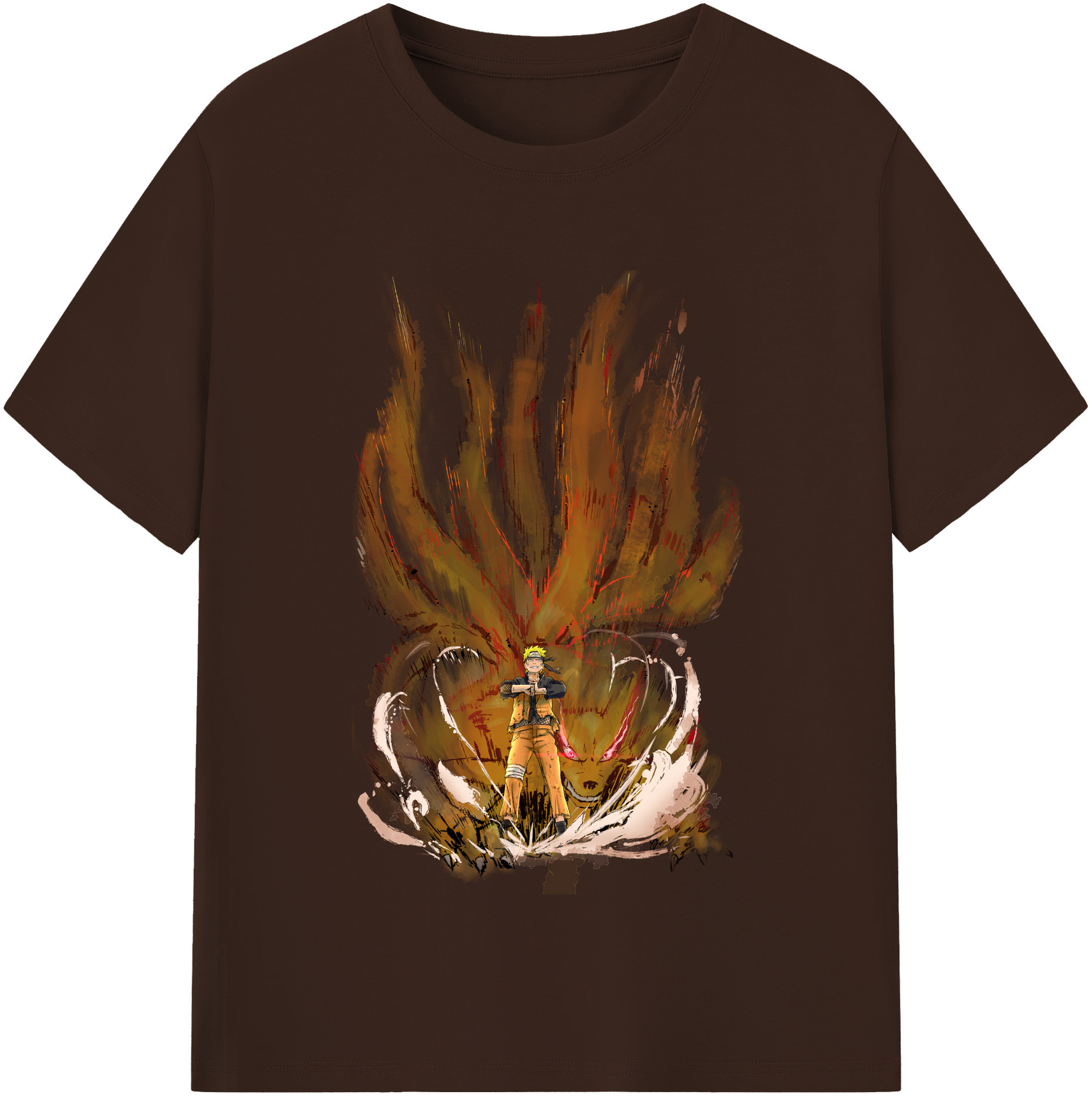 （画像用） NARUTO -ナルト- うずまき ナルト Uzumaki Naruto 綿100％半袖Tシャツ（フロントプリント）
