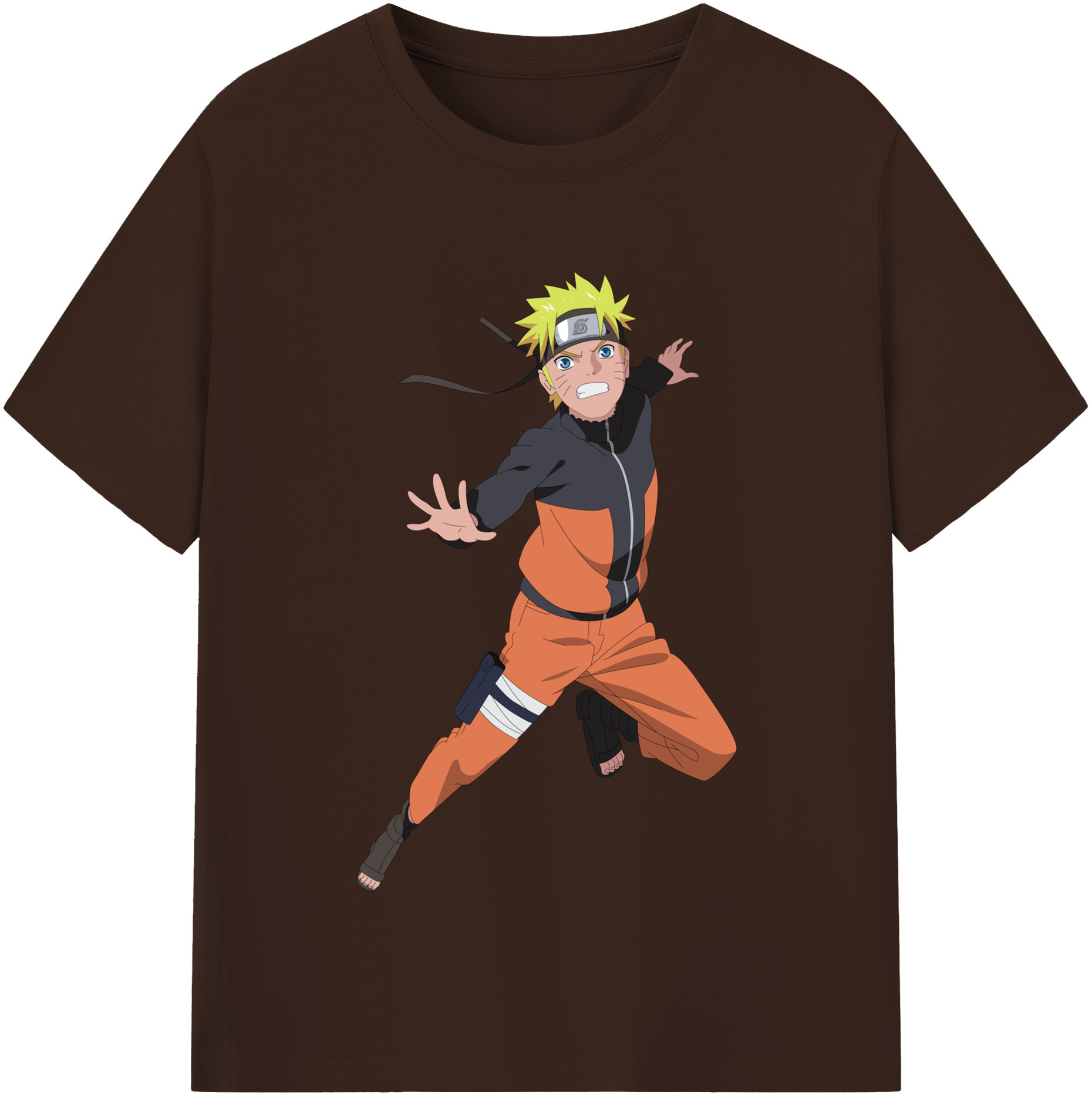 （画像用） NARUTO -ナルト- うずまき ナルト Uzumaki Naruto 綿100％半袖Tシャツ（フロントプリント）